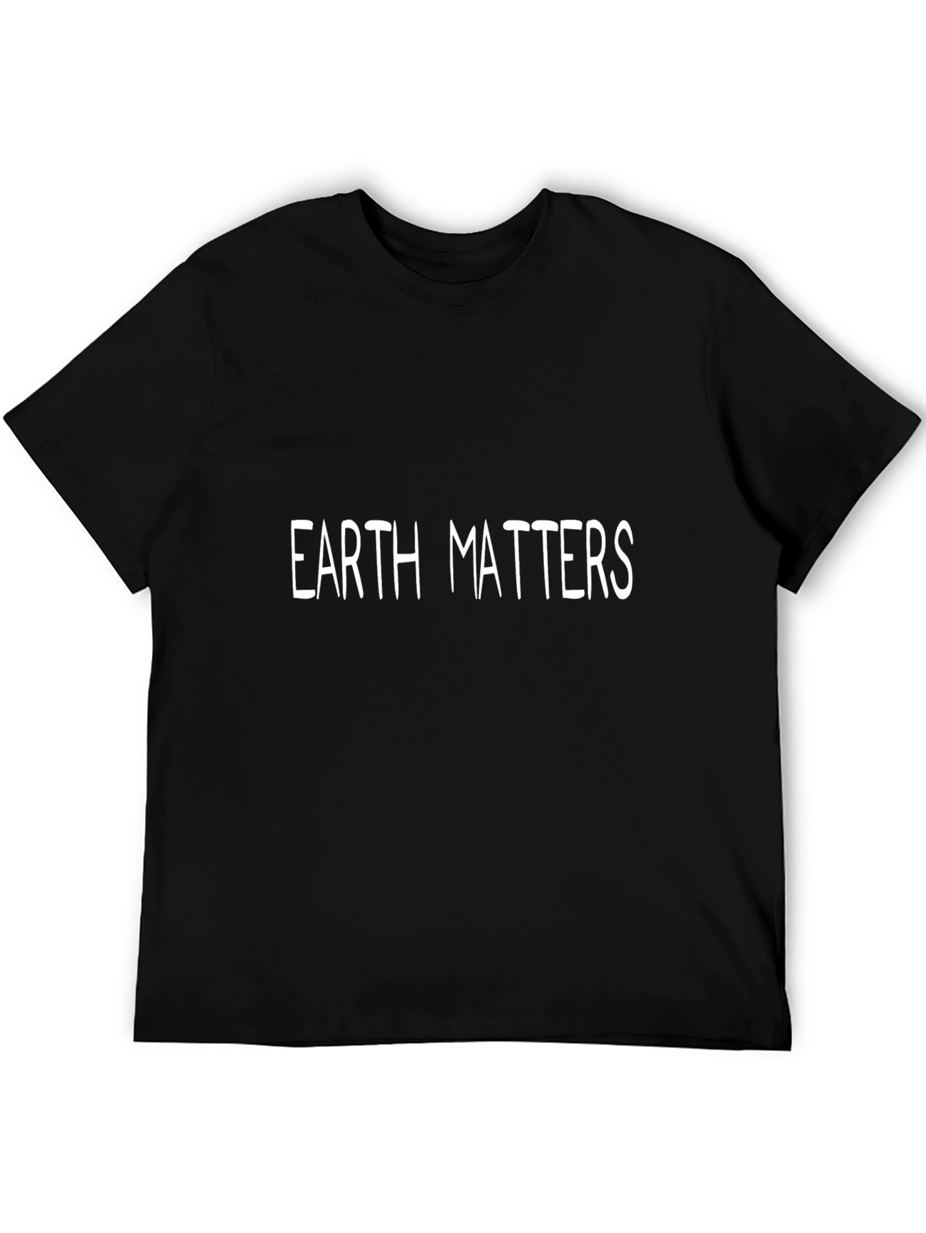 Earth Matters Black T-Shirt - Stylish Environmental Statement