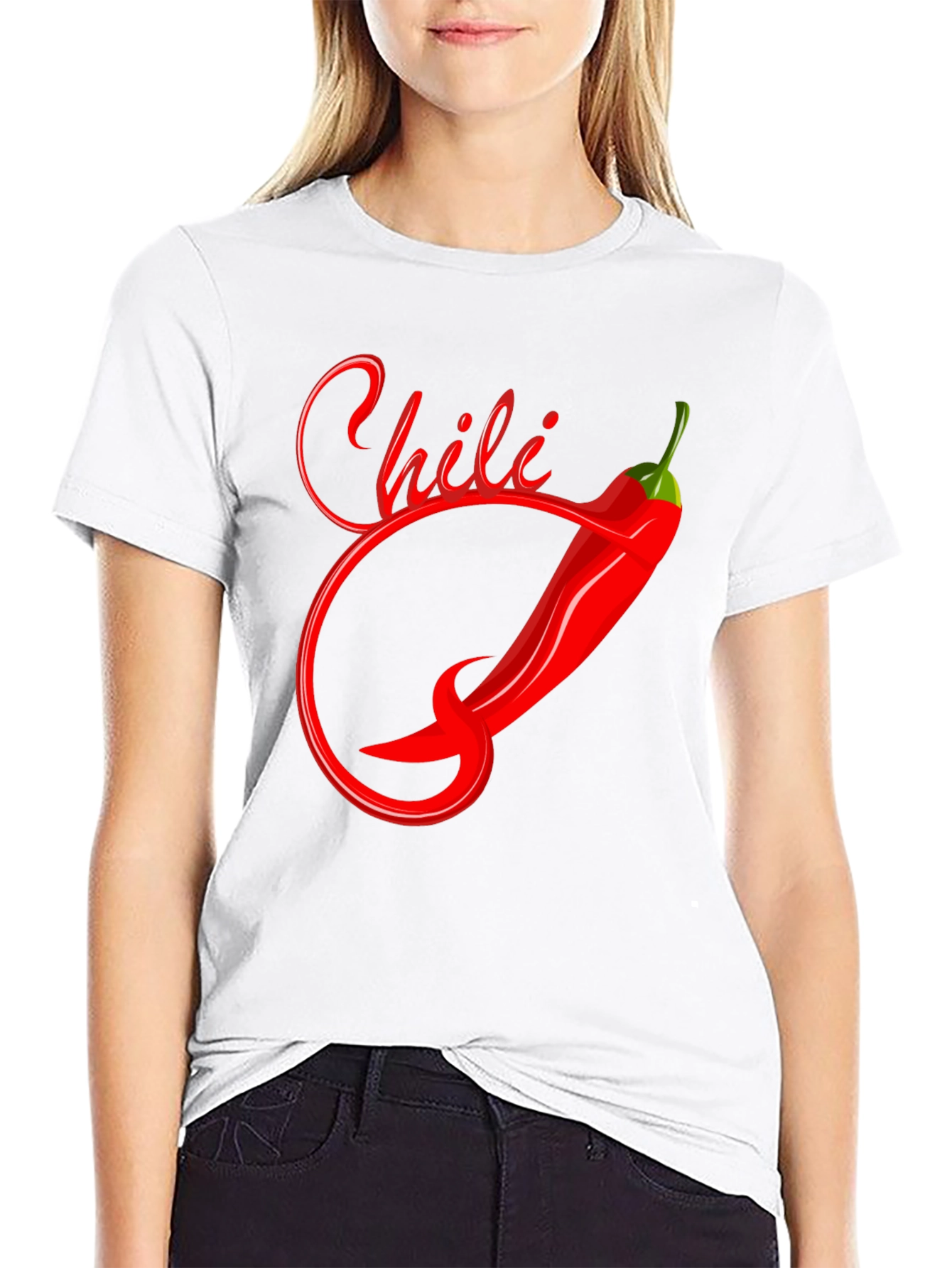 Chili Pepper Graphic T-Shirt - Black Cotton Tee