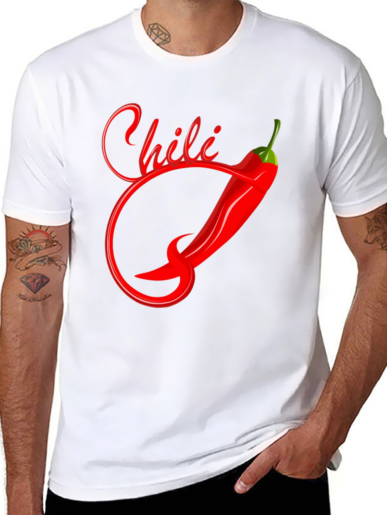 Chili Pepper Graphic T-Shirt - Black Cotton Tee