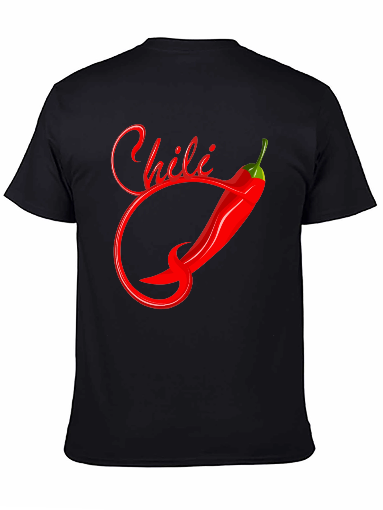 Chili Pepper Graphic T-Shirt - Black Cotton Tee