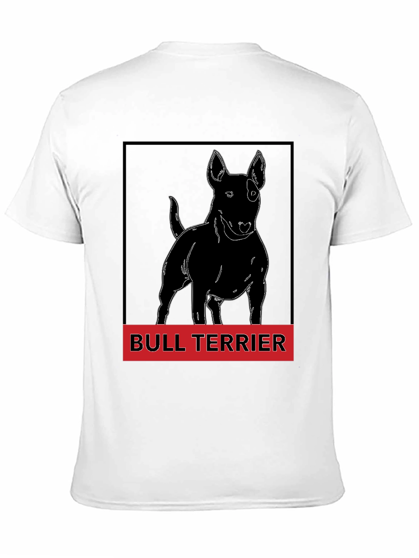 Bull Terrier Graphic Tee - Black Cotton T-Shirt