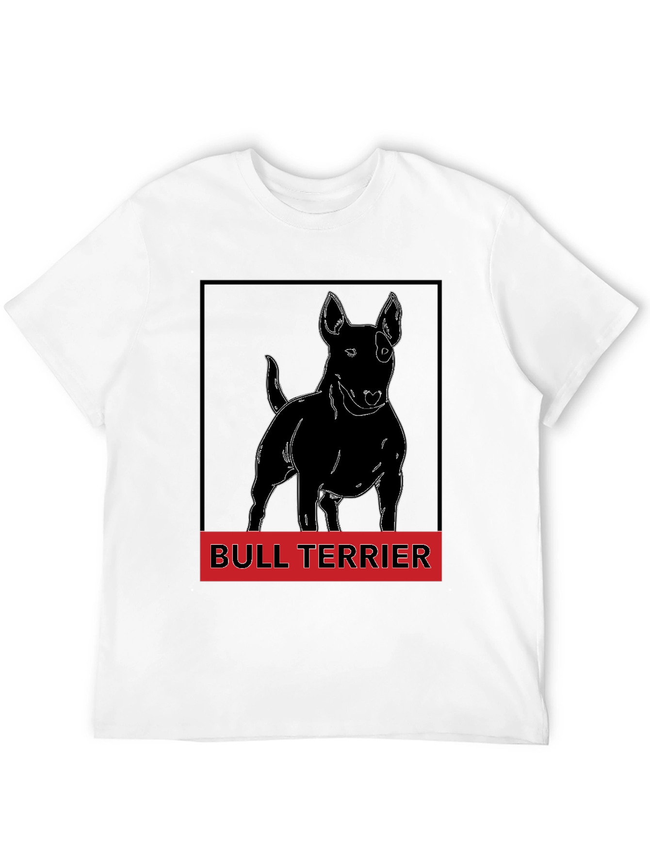 Bull Terrier Graphic Tee - Black Cotton T-Shirt