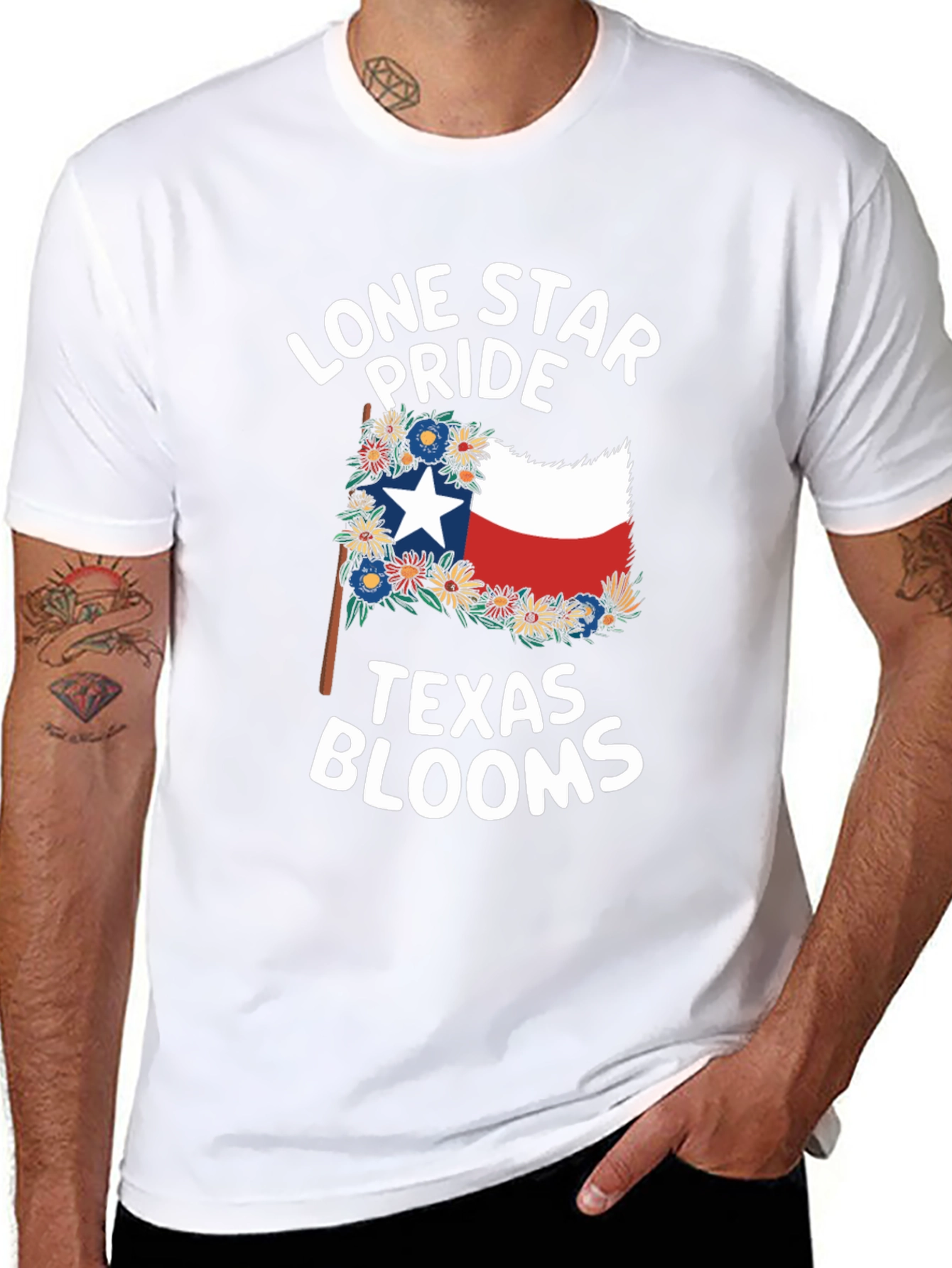Texas Lone Star Pride Blooms T-Shirt
