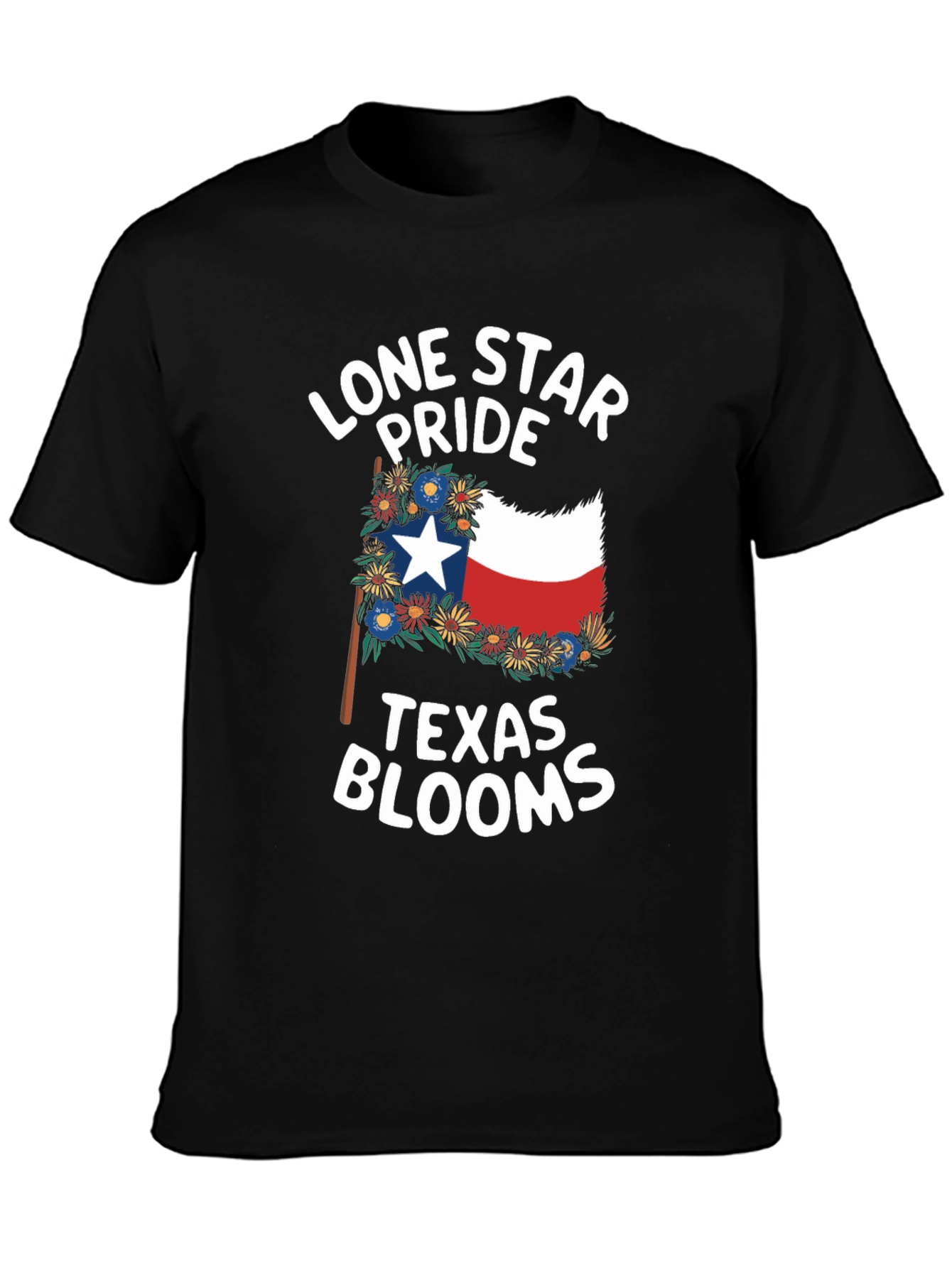 Texas Lone Star Pride Blooms T-Shirt