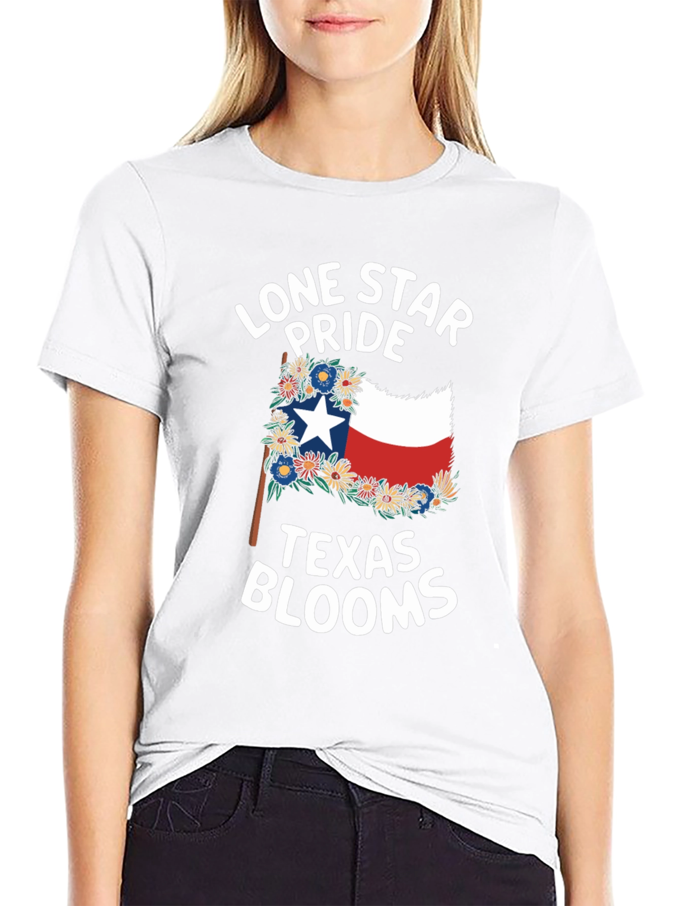 Texas Lone Star Pride Blooms T-Shirt