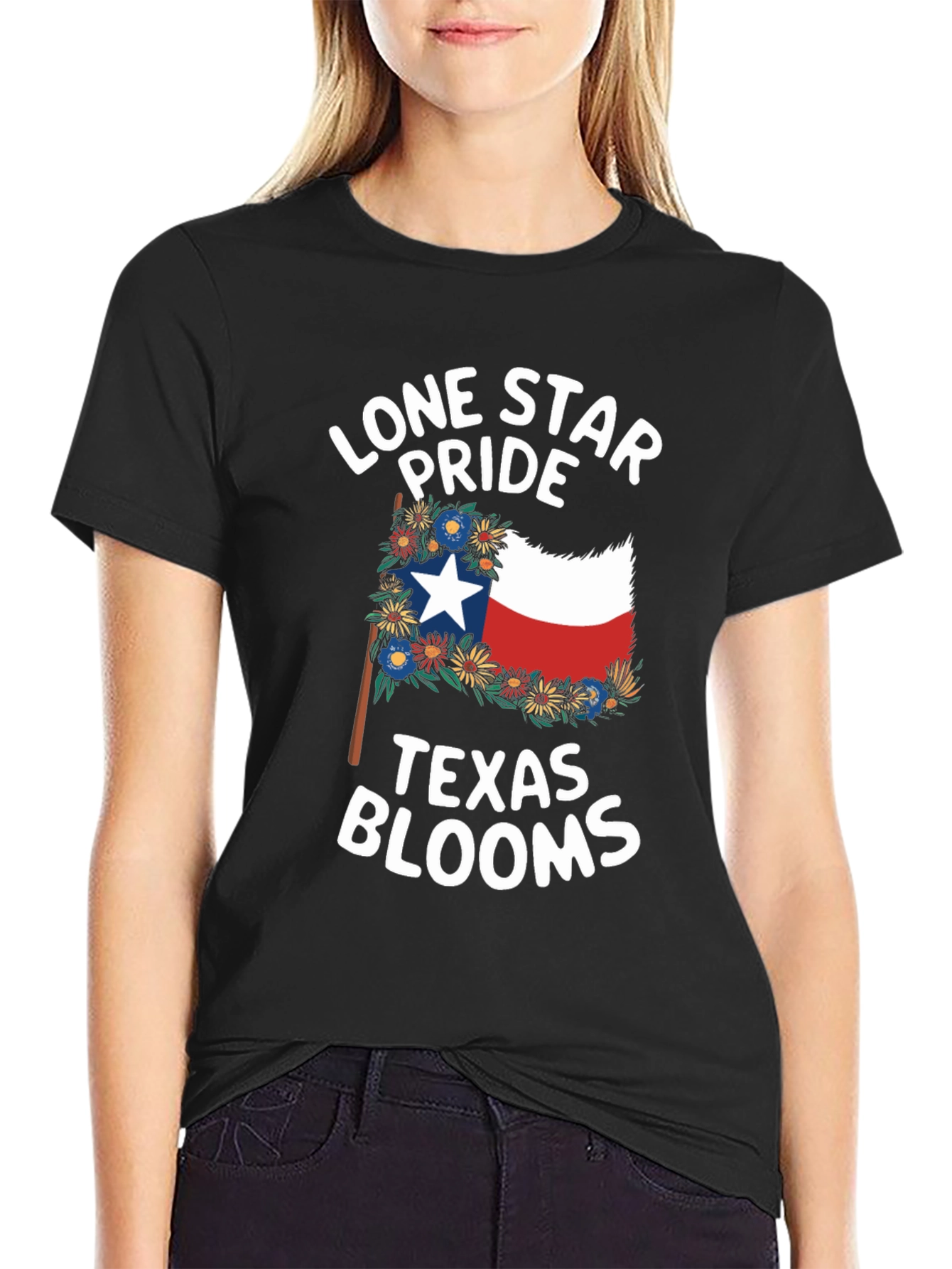 Texas Lone Star Pride Blooms T-Shirt