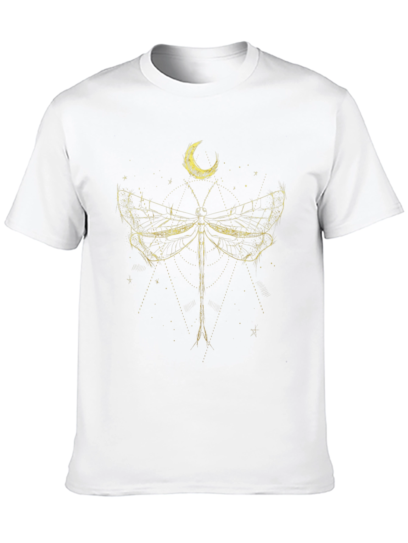 Dragonfly Moon Graphic Black T-Shirt