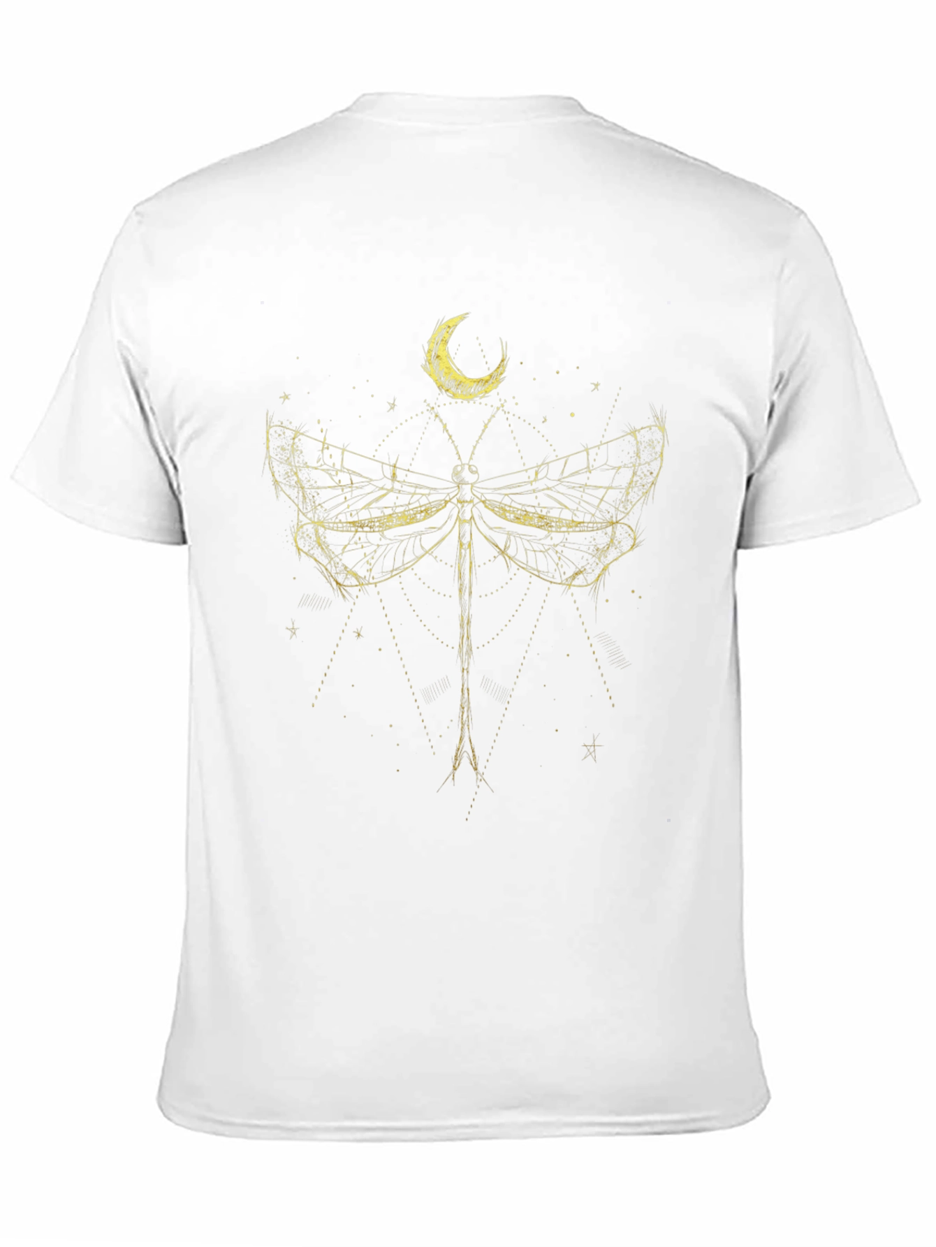 Dragonfly Moon Graphic Black T-Shirt