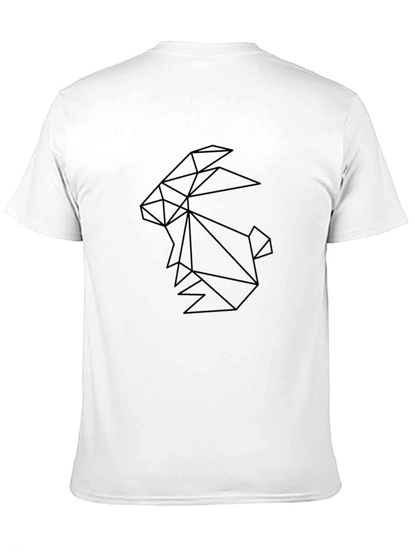 Geometric Rabbit Graphic Tee - Stylish Modern Design