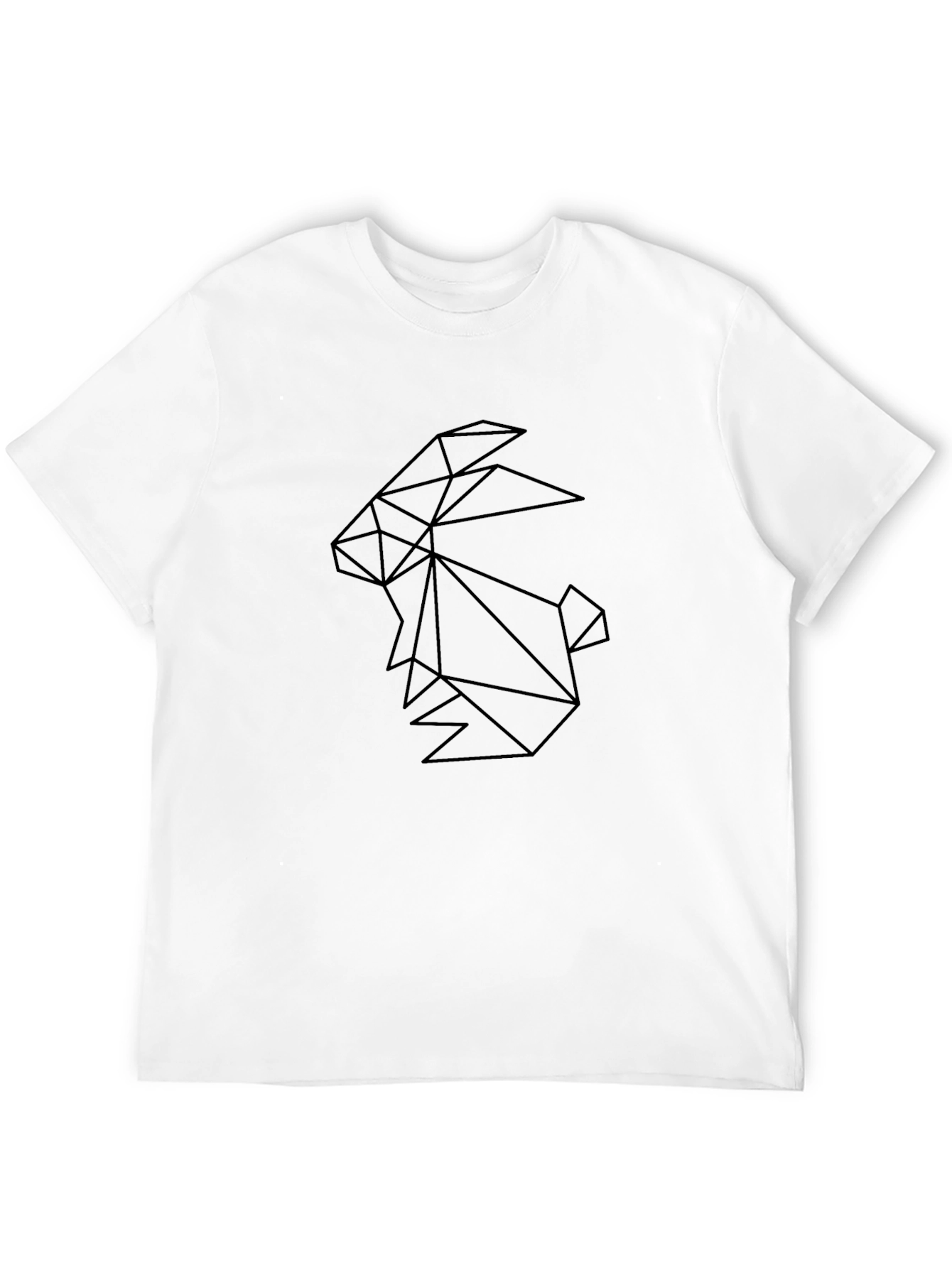 Geometric Rabbit Graphic Tee - Stylish Modern Design