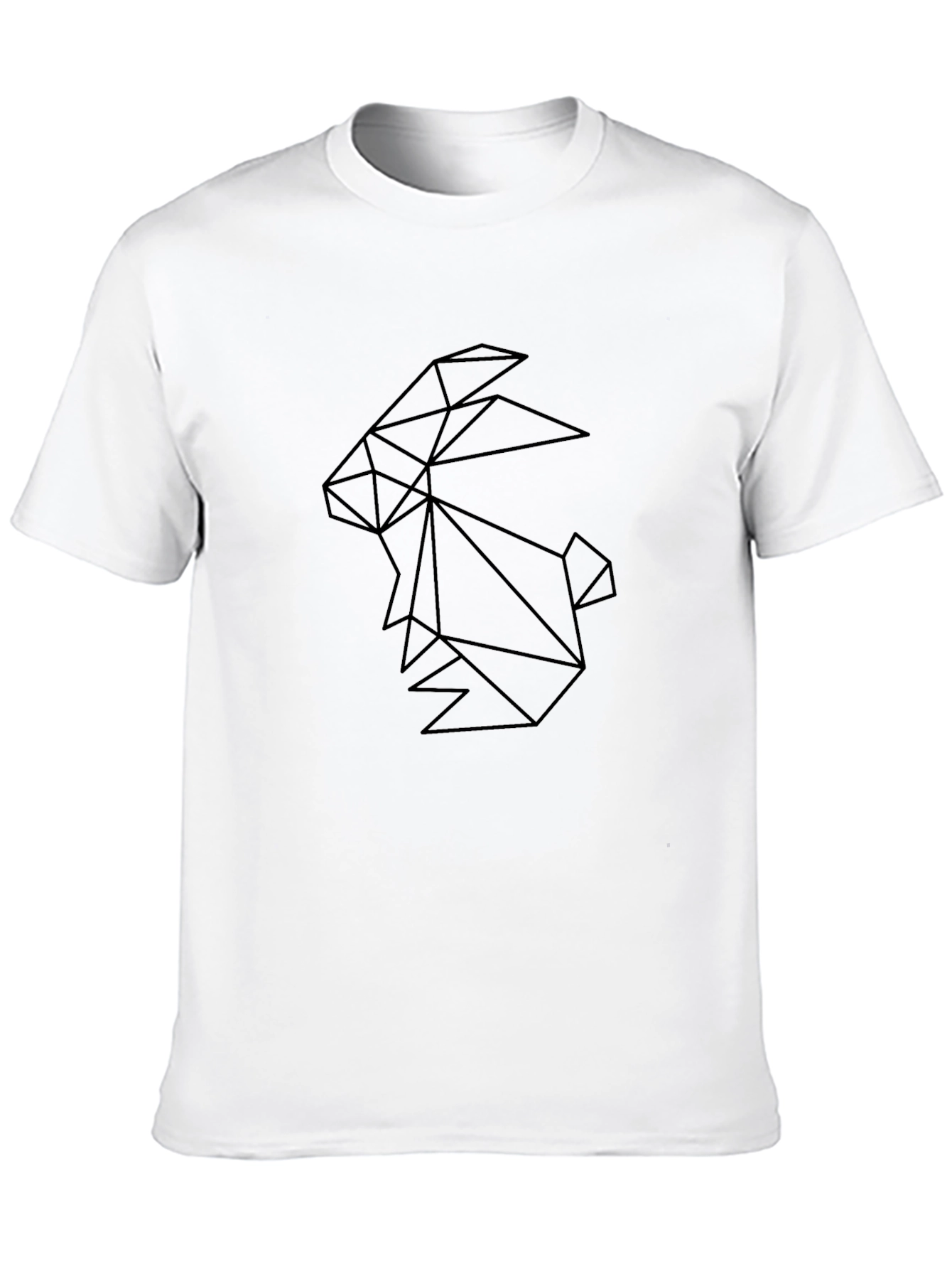 Geometric Rabbit Graphic Tee - Stylish Modern Design