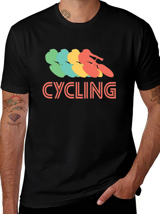 Cycling Retro Graphic T-Shirt - Casual Tee