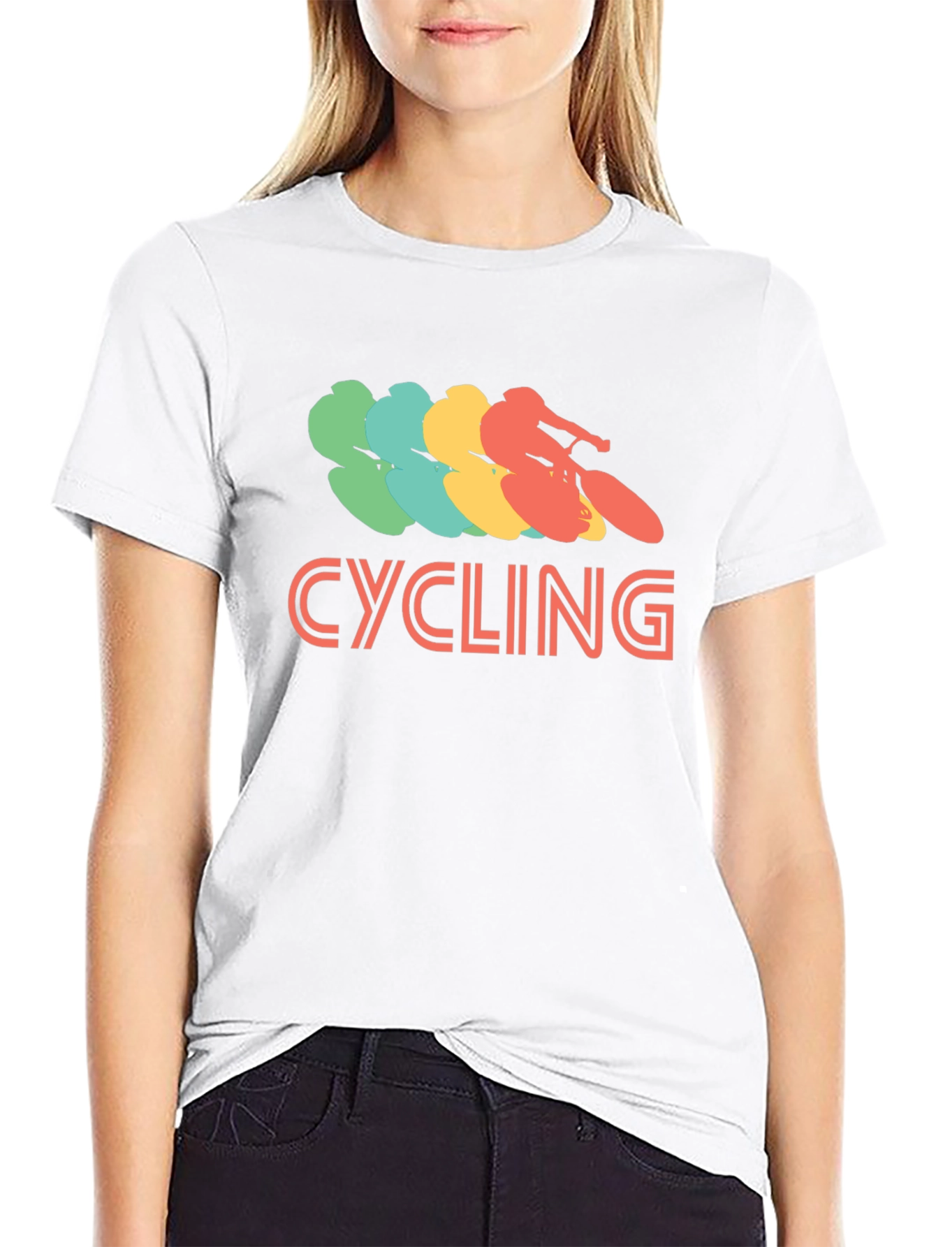 Cycling Retro Graphic T-Shirt - Casual Tee
