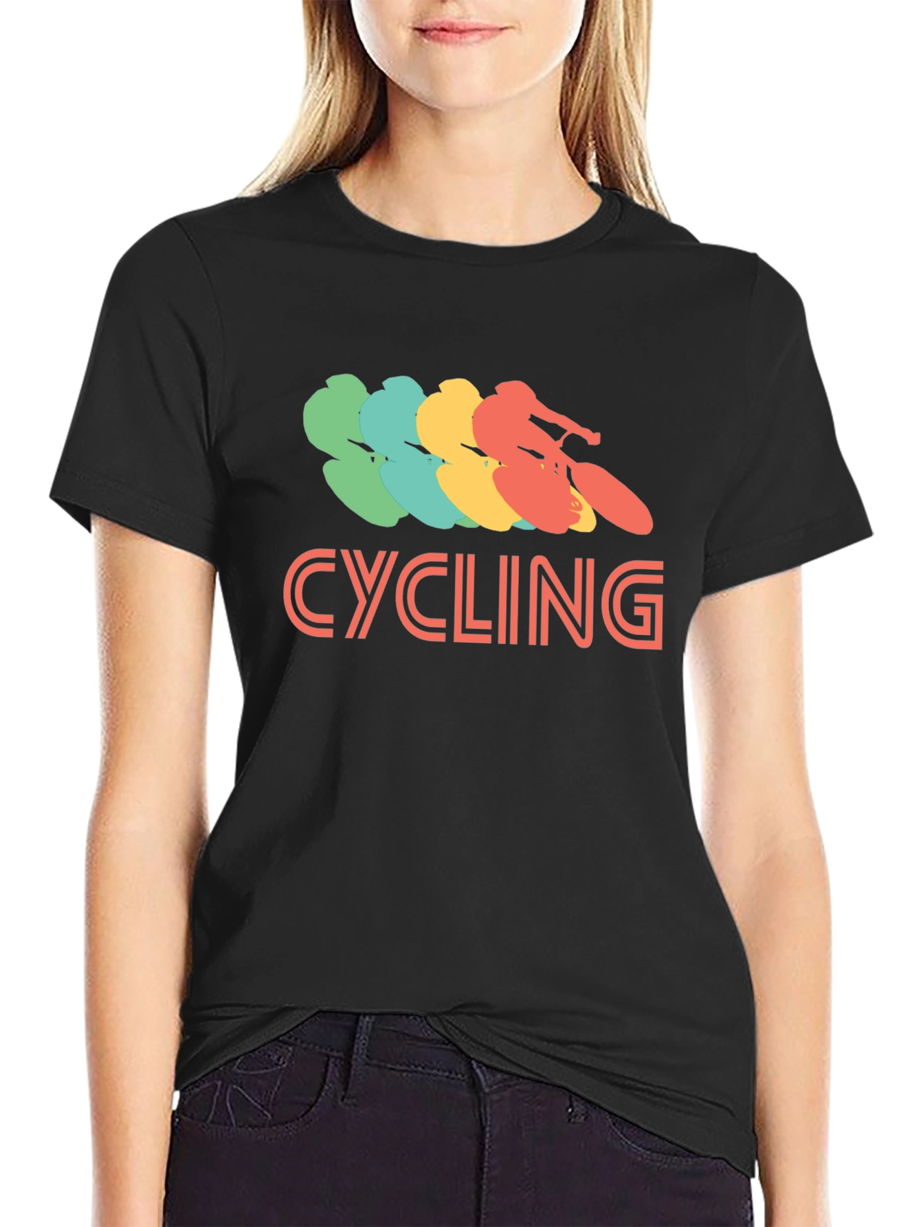 Cycling Retro Graphic T-Shirt - Casual Tee
