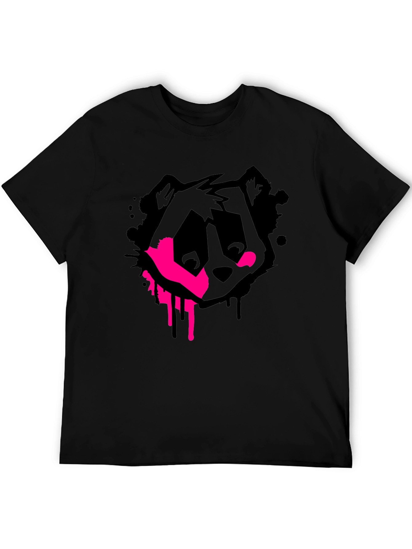 Black Bear Graffiti Graphic Tee - Modern Style