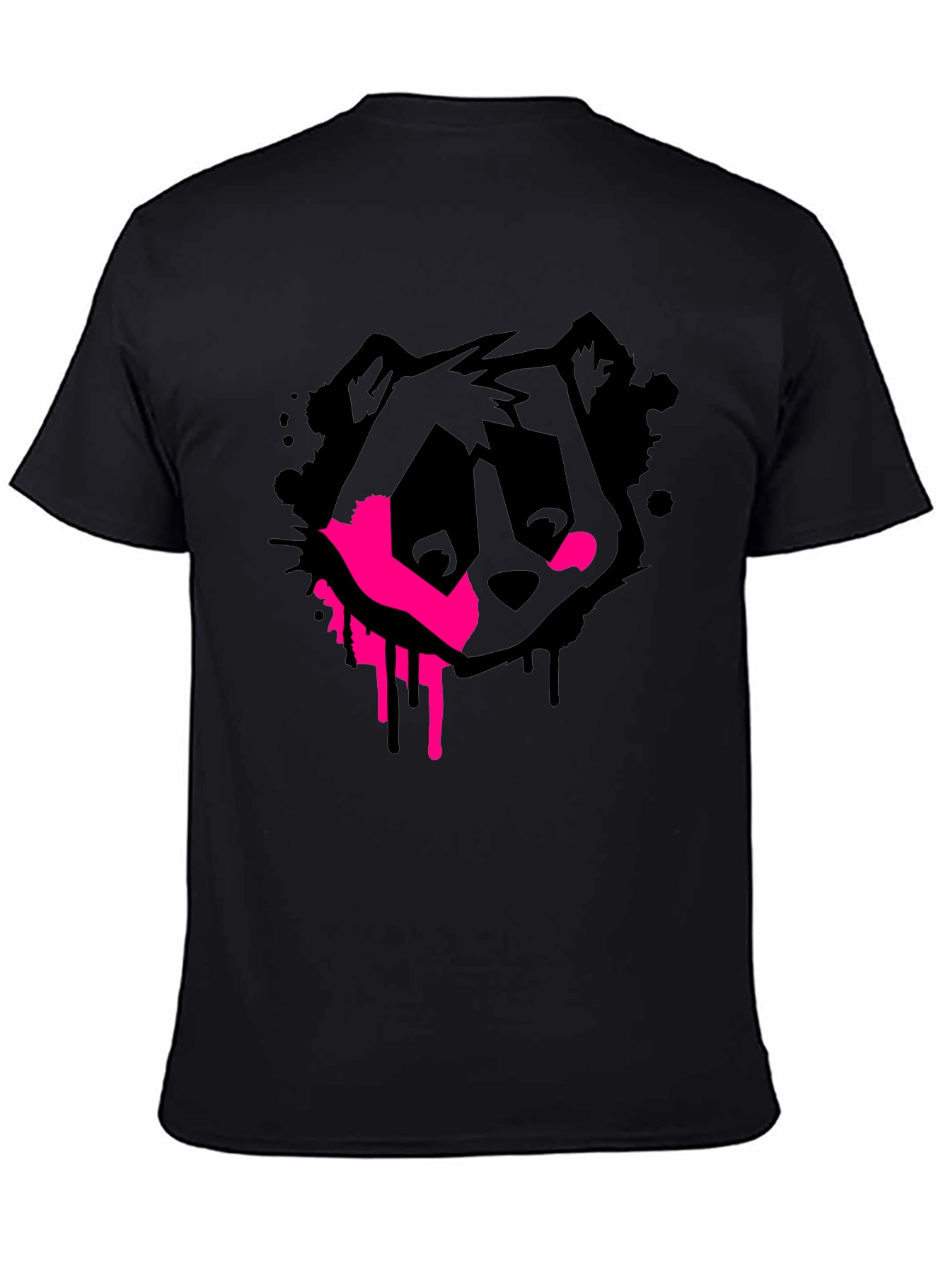 Black Bear Graffiti Graphic Tee - Modern Style