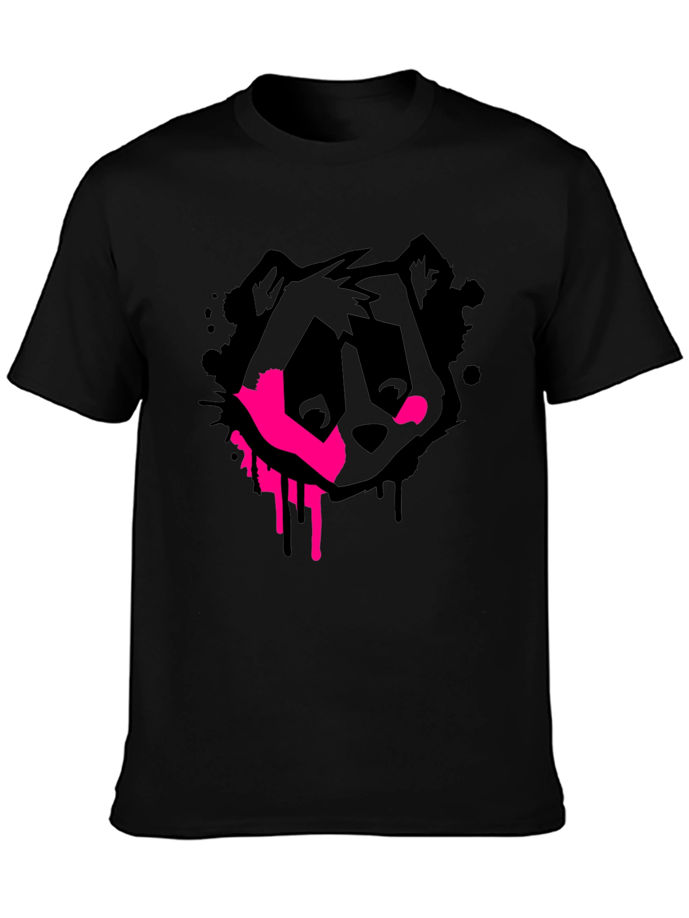 Black Bear Graffiti Graphic Tee - Modern Style