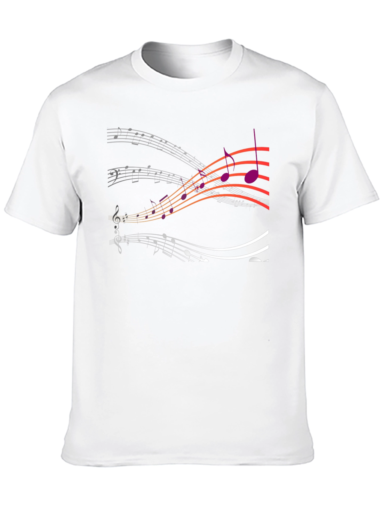 Musical Note Graphic T-Shirt - Stylish Black Tee