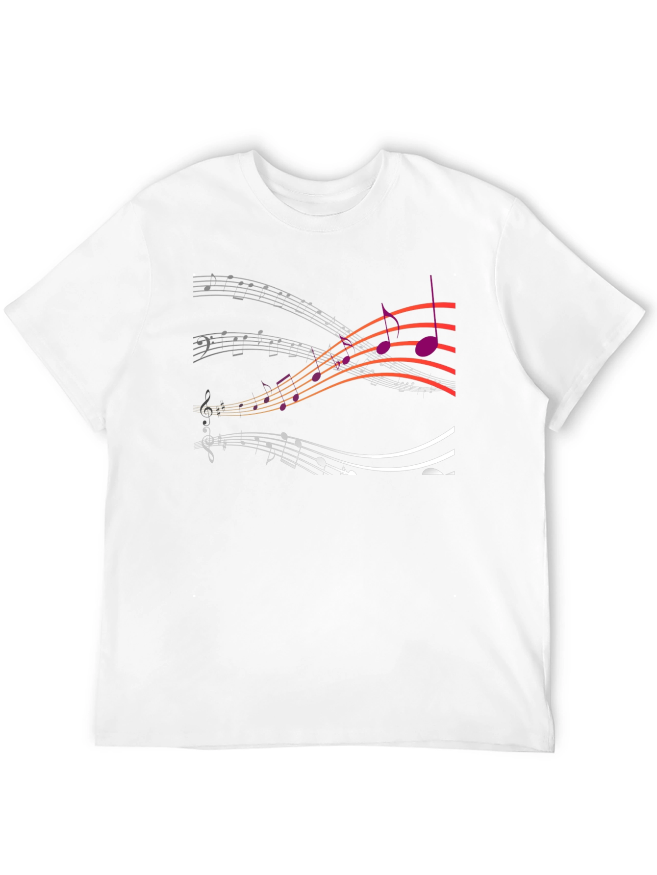 Musical Note Graphic T-Shirt - Stylish Black Tee