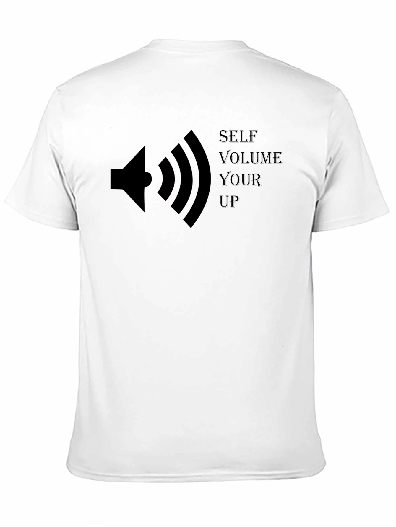 Self Volume Up Graphic T-Shirt - Black