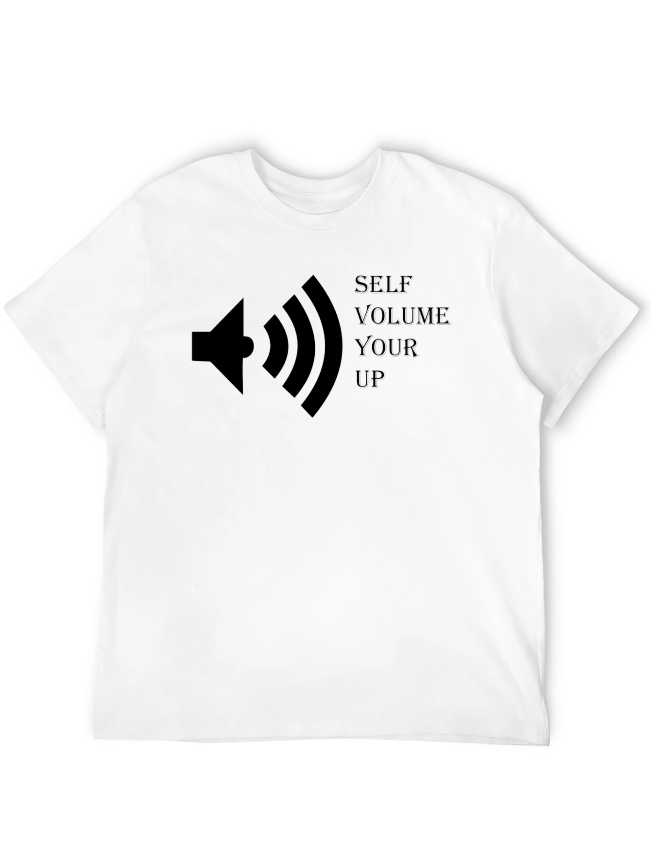 Self Volume Up Graphic T-Shirt - Black