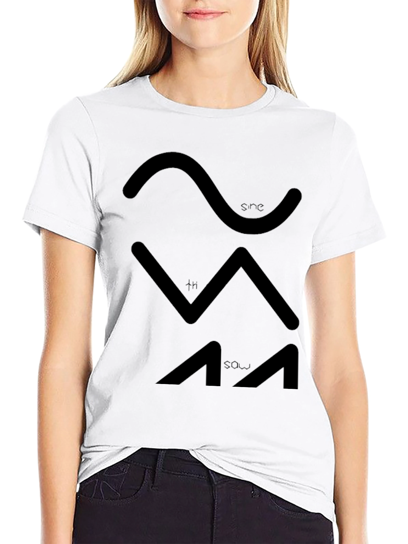 Sine Sawtooth Waveform Graphic Tee