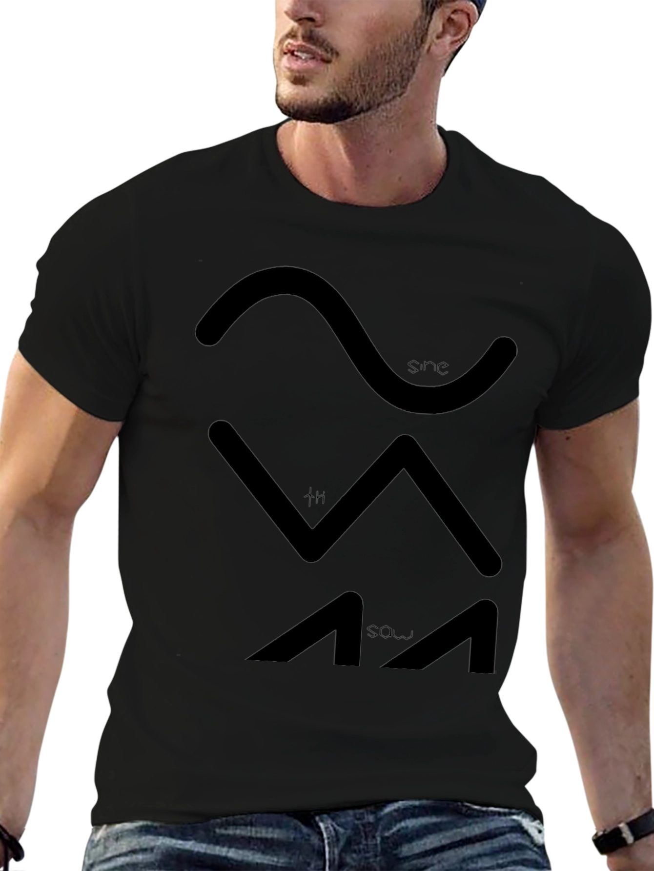 Sine Sawtooth Waveform Graphic Tee