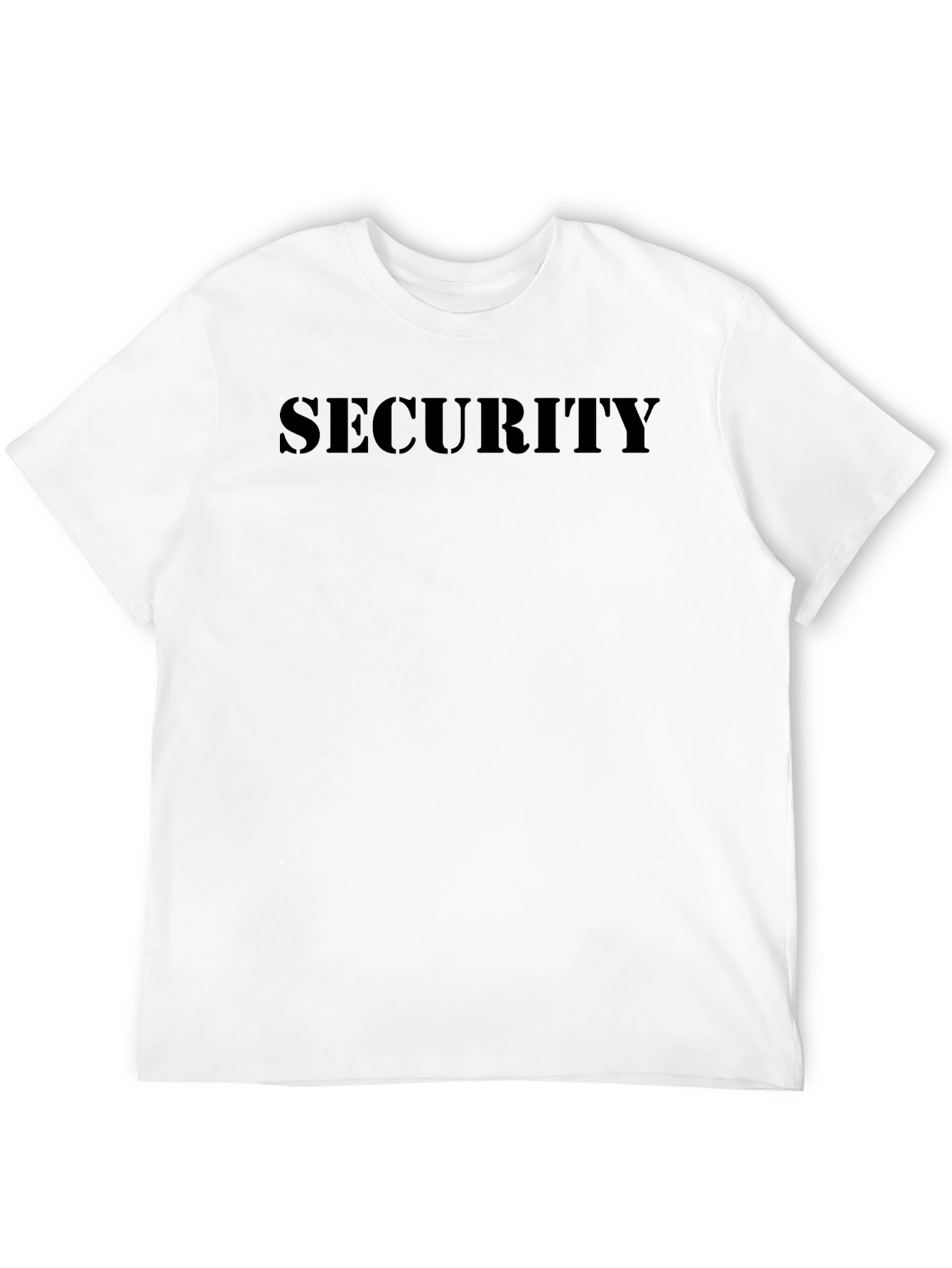 Black Security T-Shirt - Mens Crew Neck Tee
