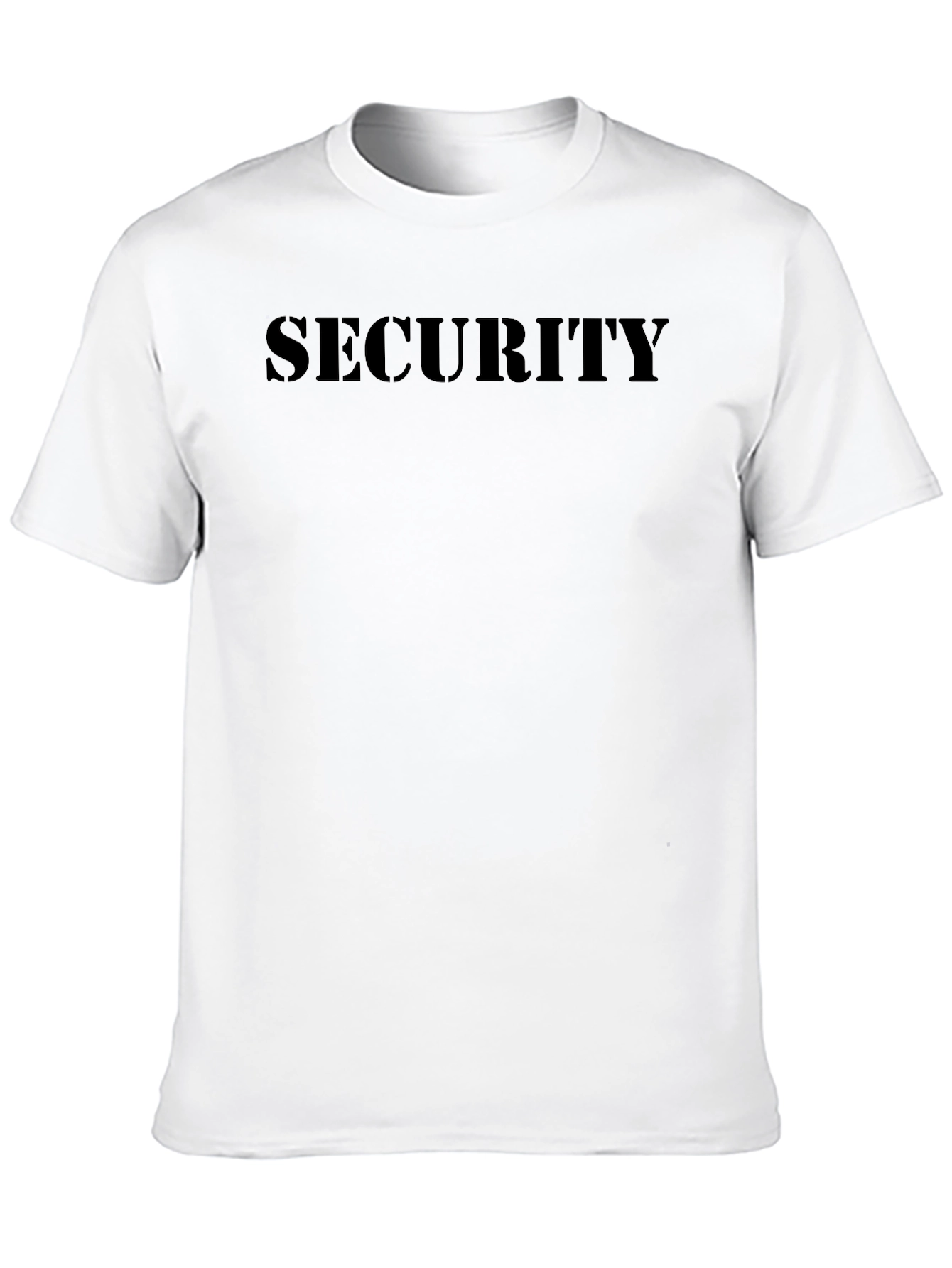 Black Security T-Shirt - Mens Crew Neck Tee