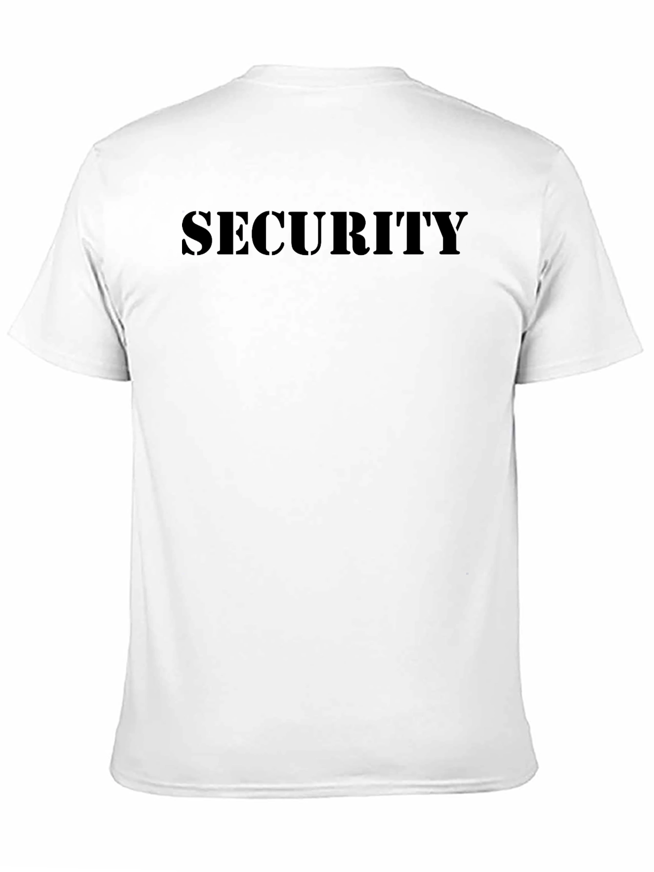 Black Security T-Shirt - Mens Crew Neck Tee