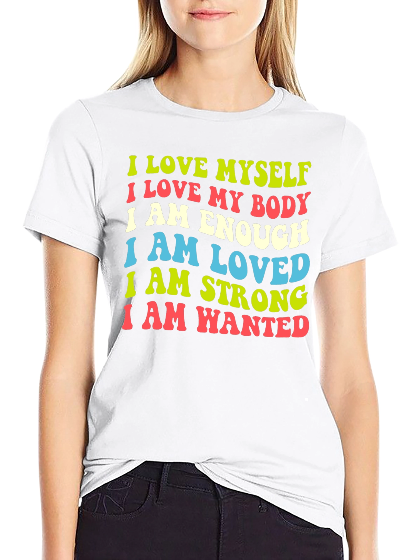 Positive Affirmation Tee - Love Myself Love My Body