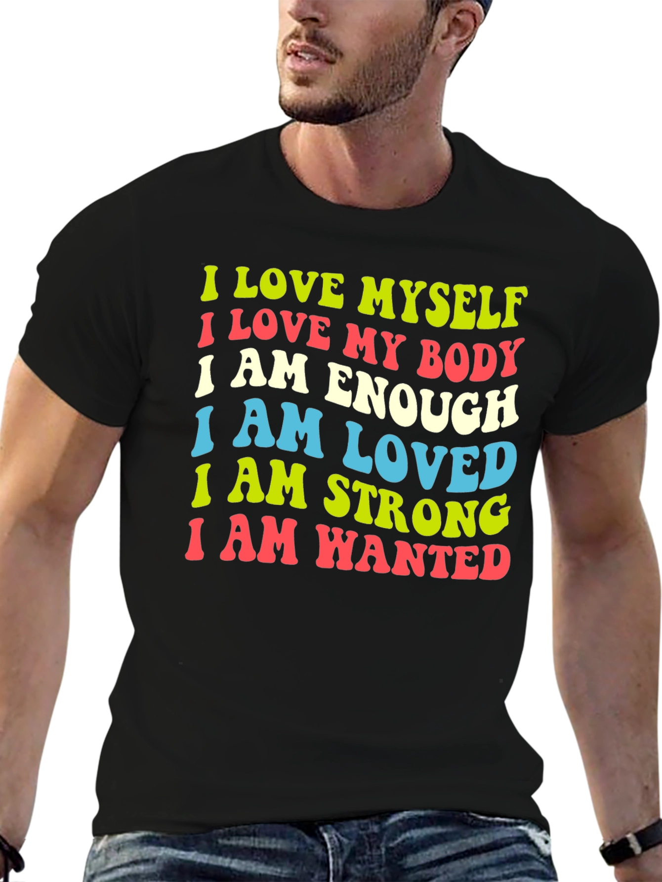 Positive Affirmation Tee - Love Myself Love My Body