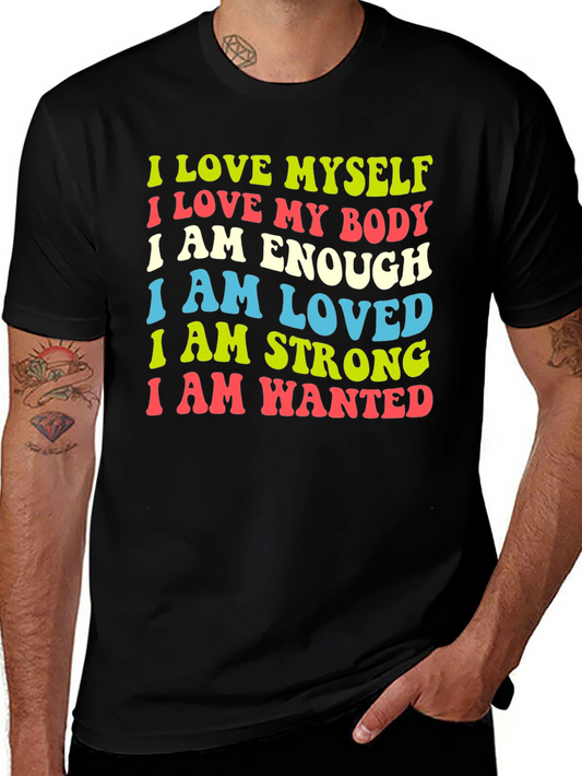 Positive Affirmation Tee - Love Myself Love My Body