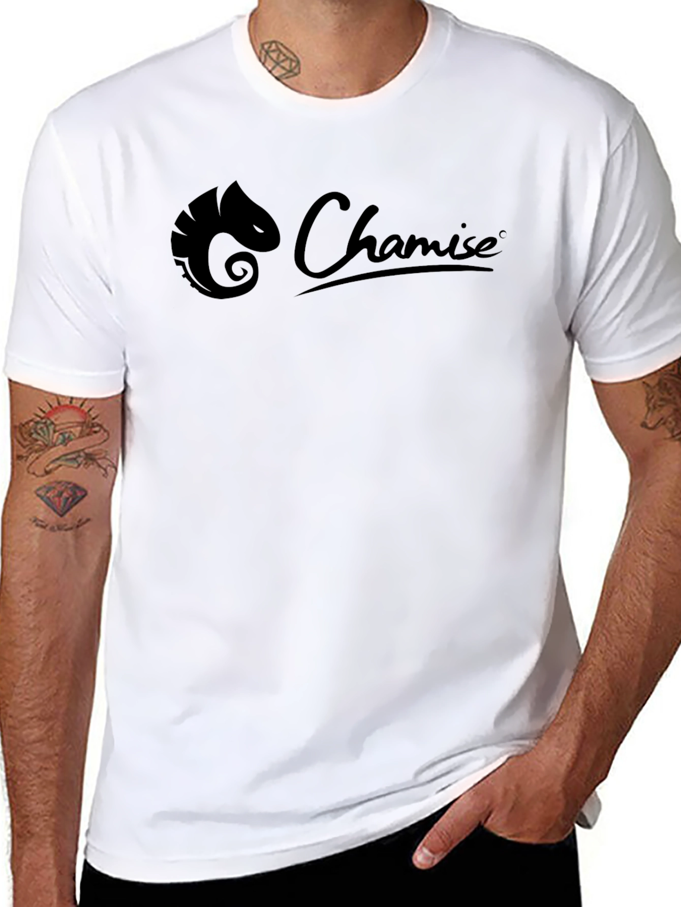 Black Chamise T-Shirt with Reptile Logo