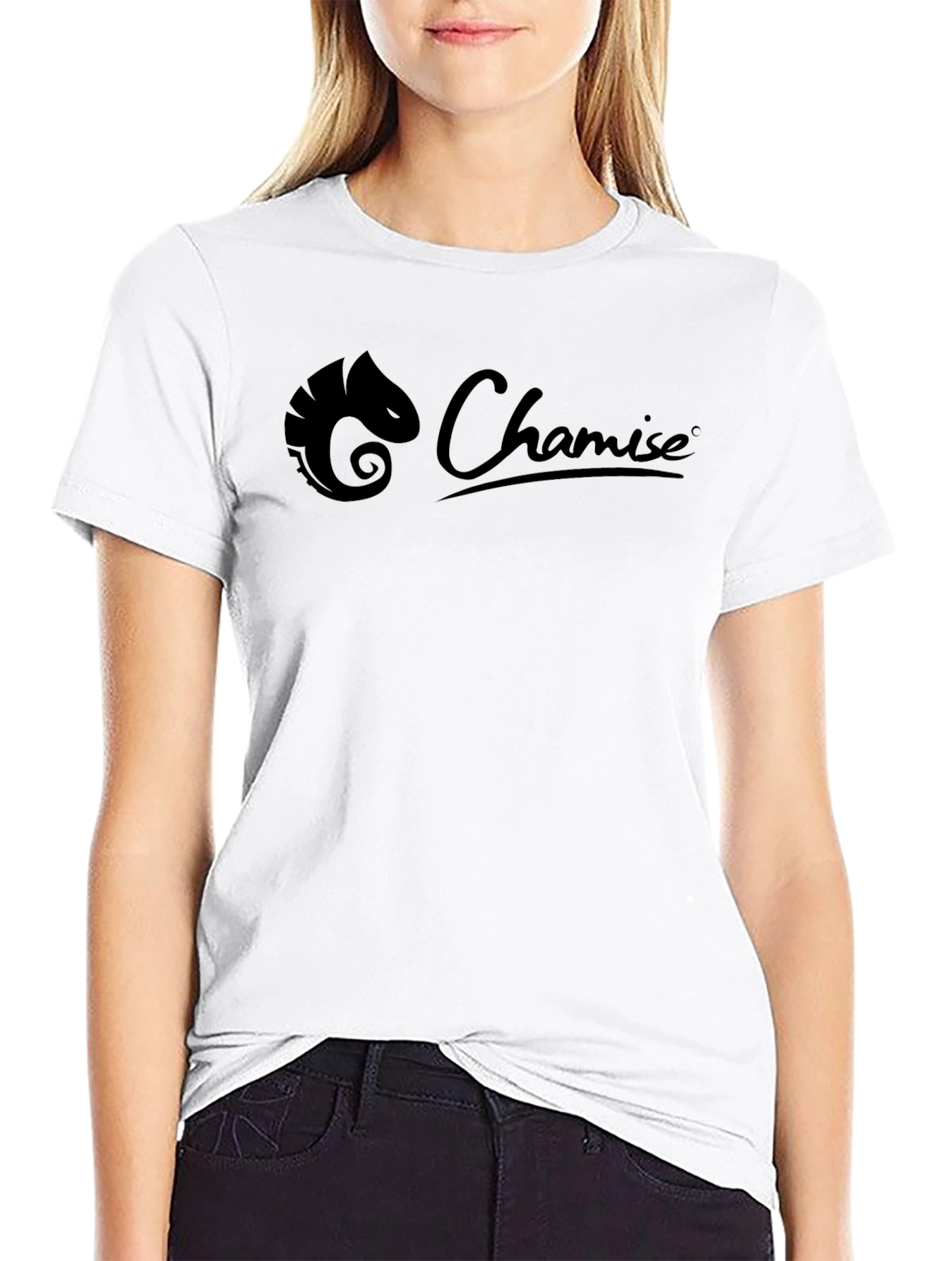 Black Chamise T-Shirt with Reptile Logo