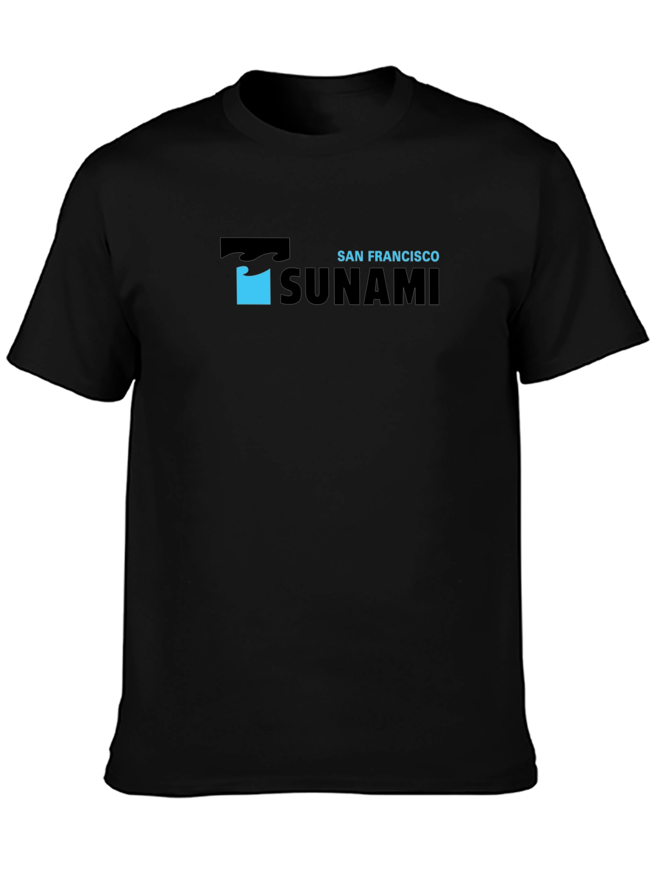 San Francisco Tsunami Graphic Print Black T-Shirt