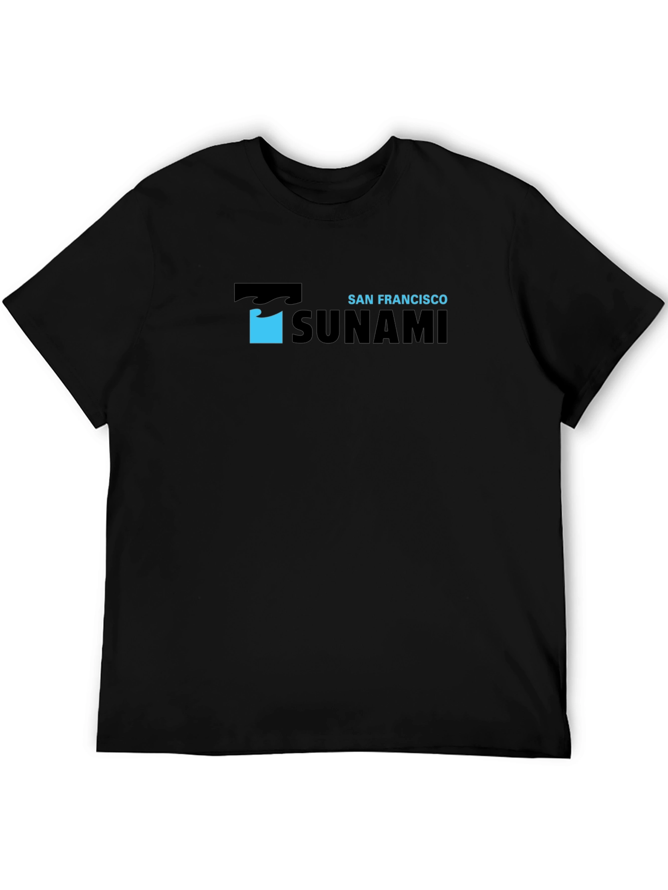San Francisco Tsunami Graphic Print Black T-Shirt