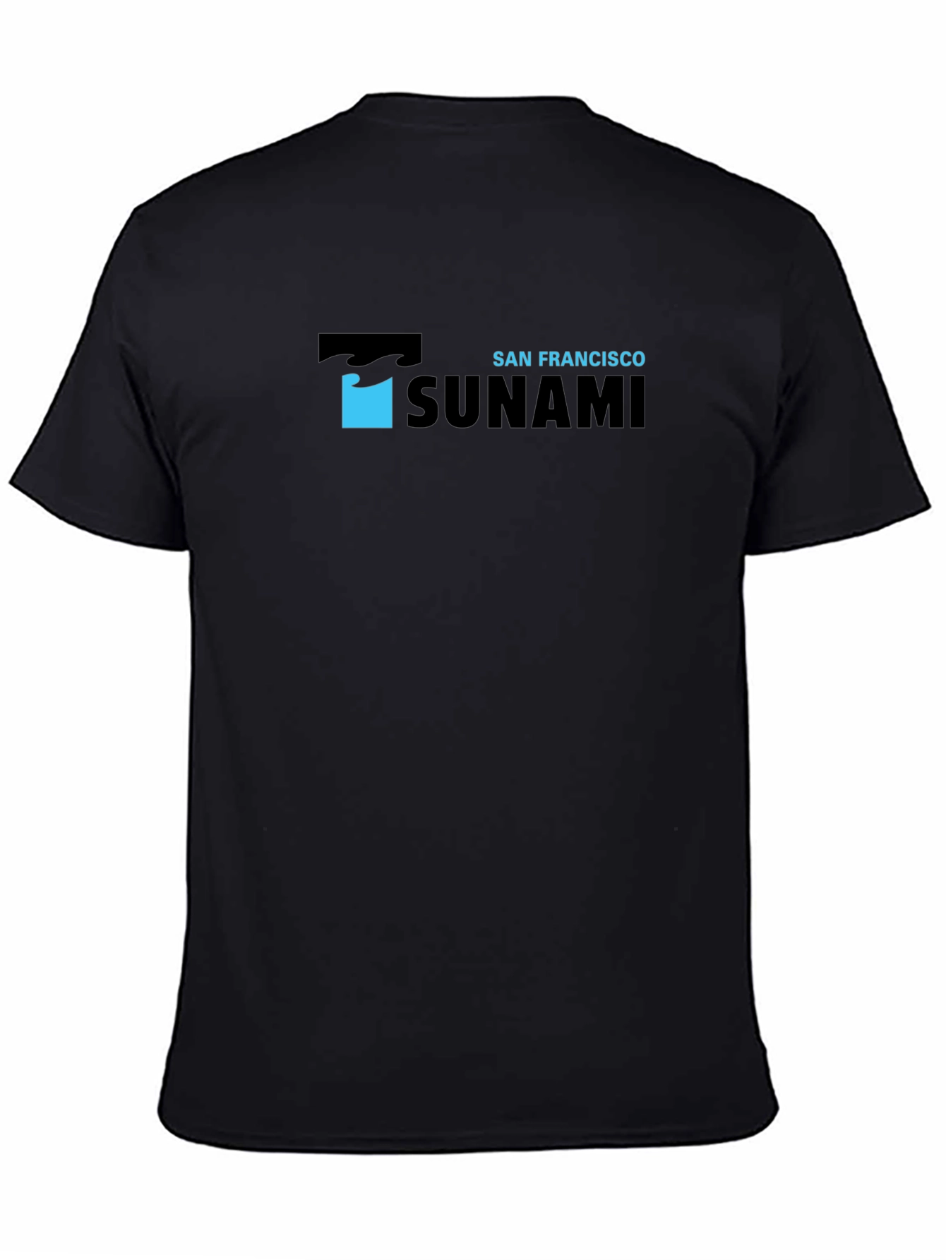 San Francisco Tsunami Graphic Print Black T-Shirt
