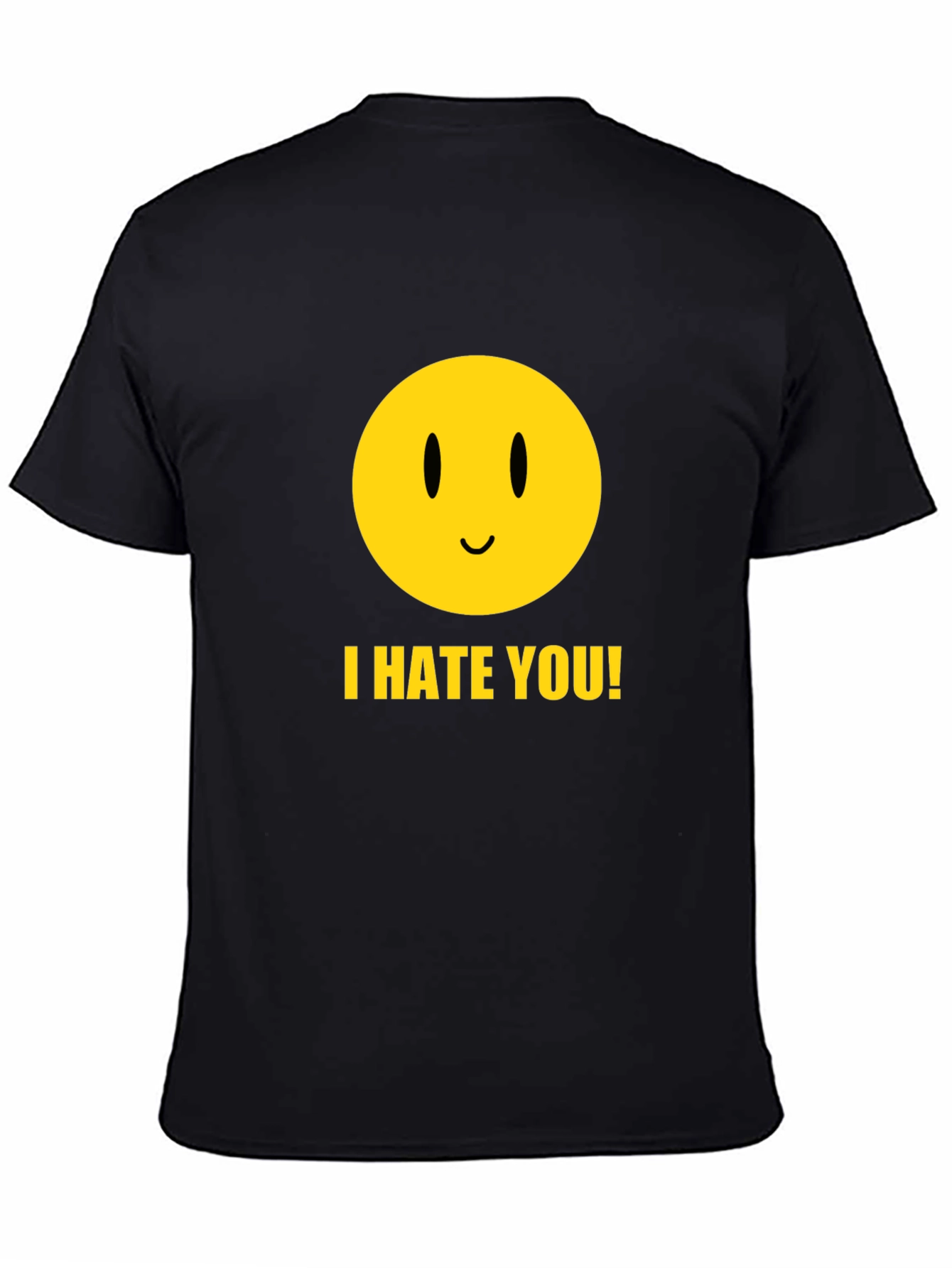 I Hate You Smiley Face Black Graphic Tee