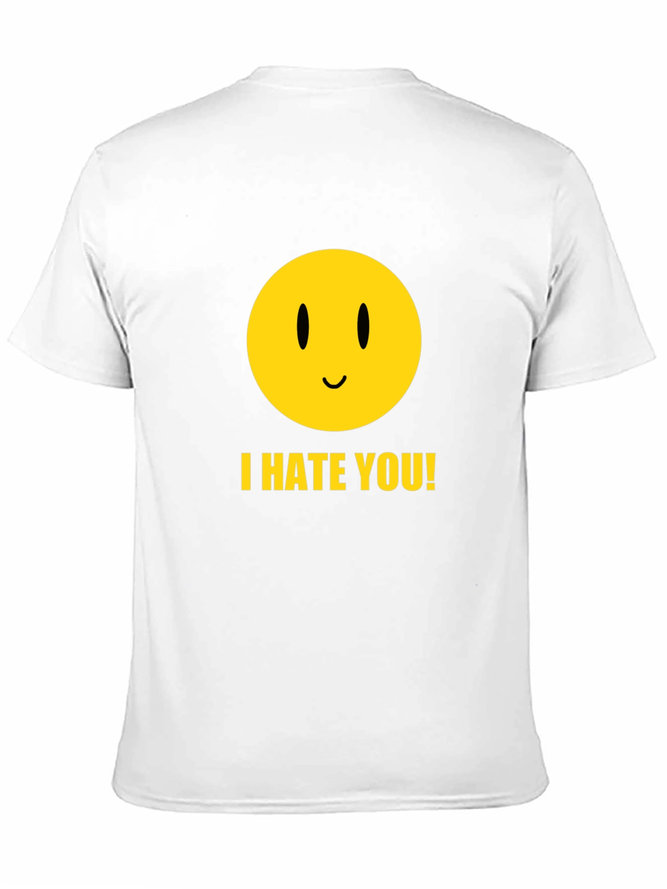 I Hate You Smiley Face Black Graphic Tee