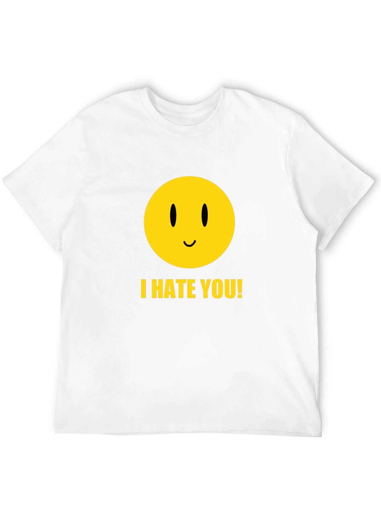 I Hate You Smiley Face Black Graphic Tee