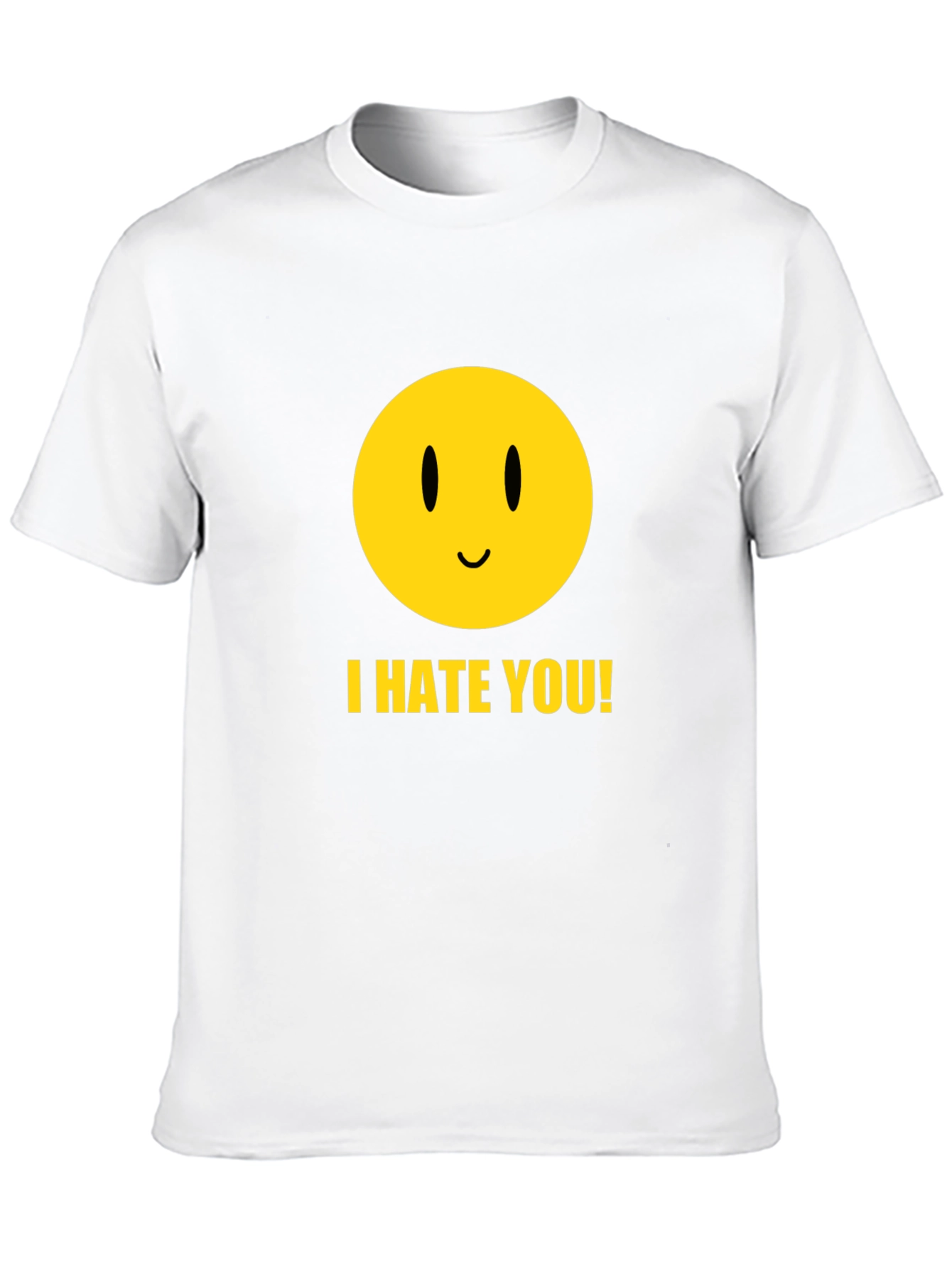 I Hate You Smiley Face Black Graphic Tee