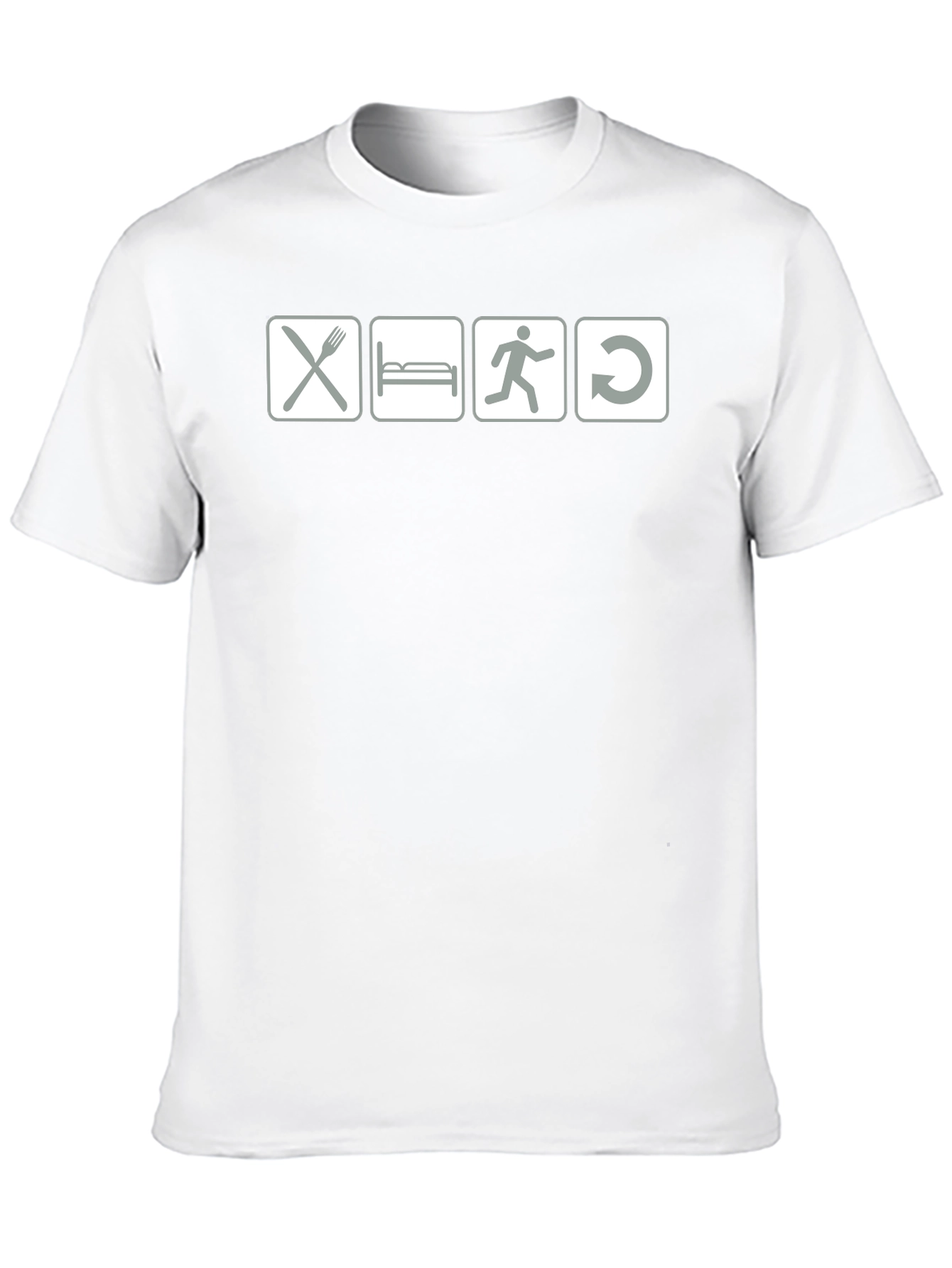 Eat Sleep Run Repeat - Black Graphic T-Shirt