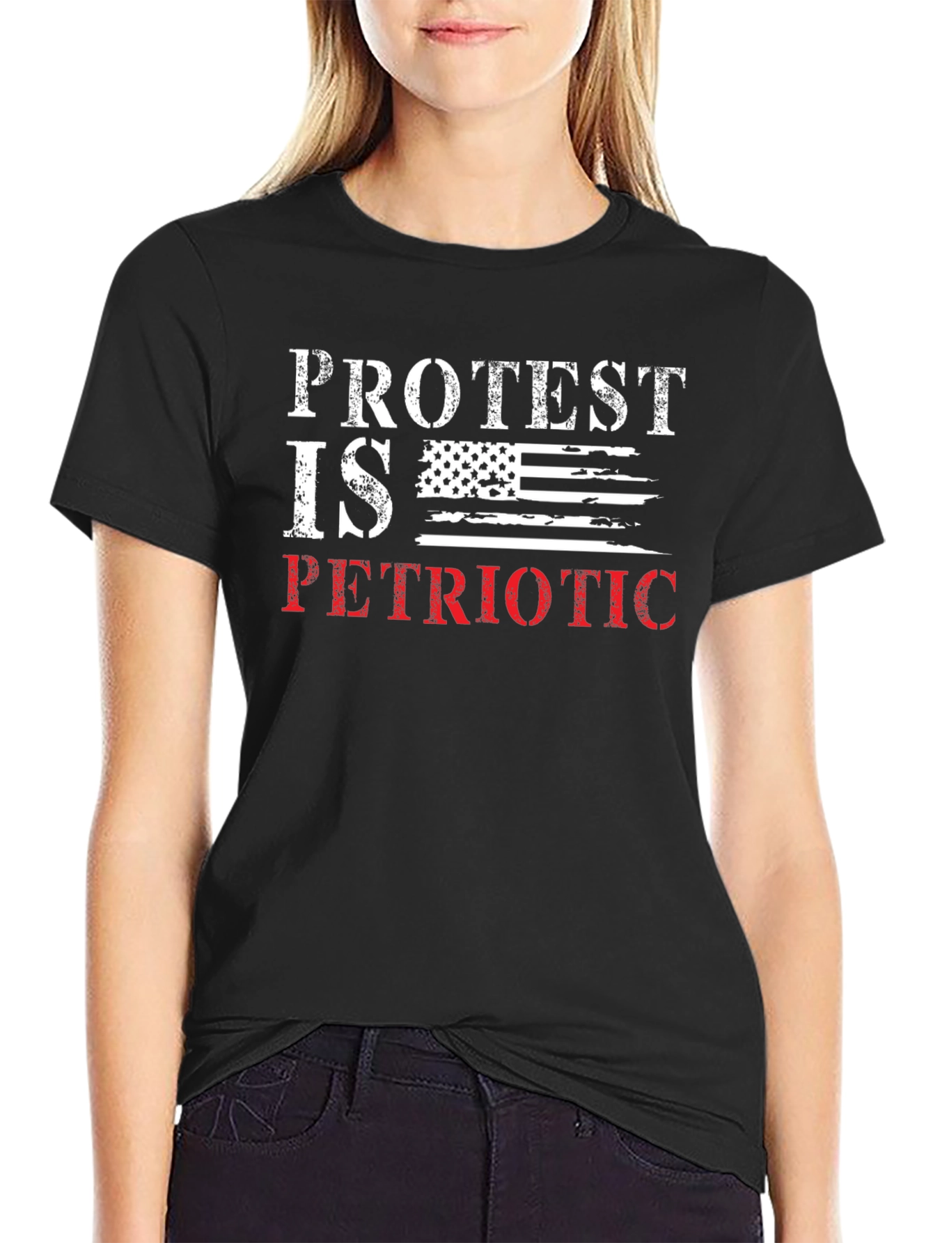 Protest is Patriotic T-Shirt - American Flag