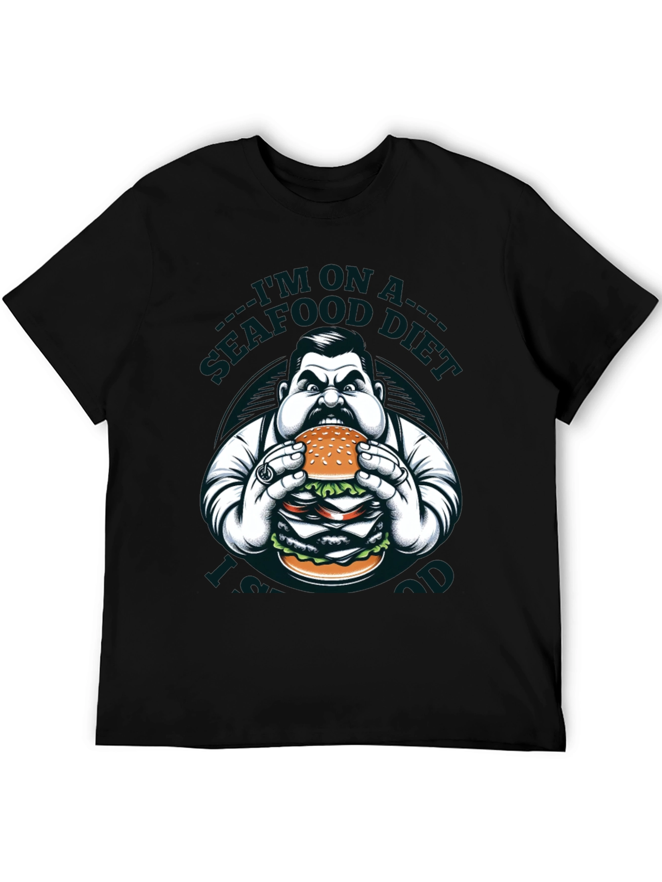 Seafood Diet Funny Graphic Tee
