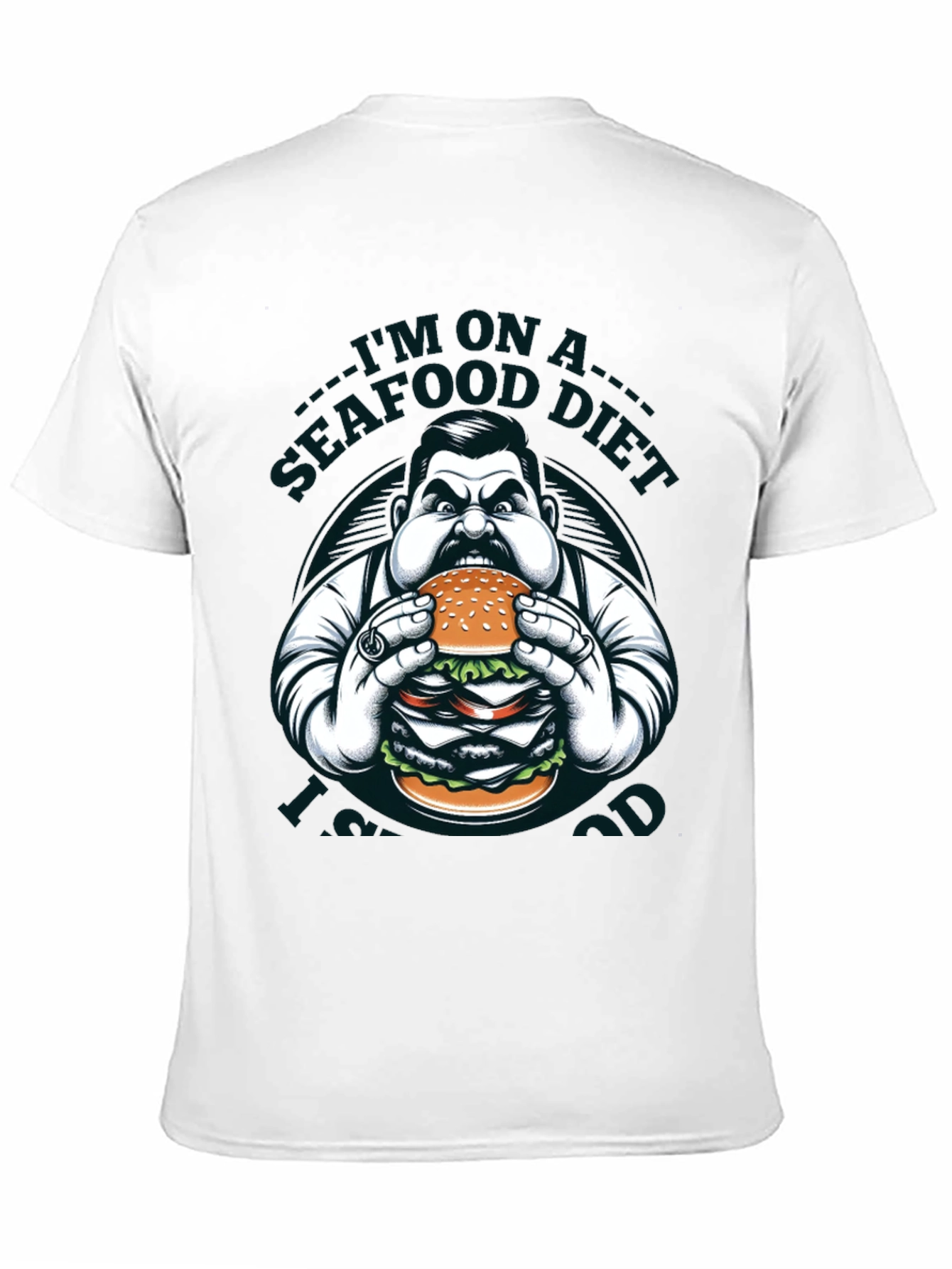 Seafood Diet Funny Graphic Tee