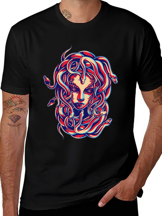 Medusa Graphic Tee - Bold Snake Design!