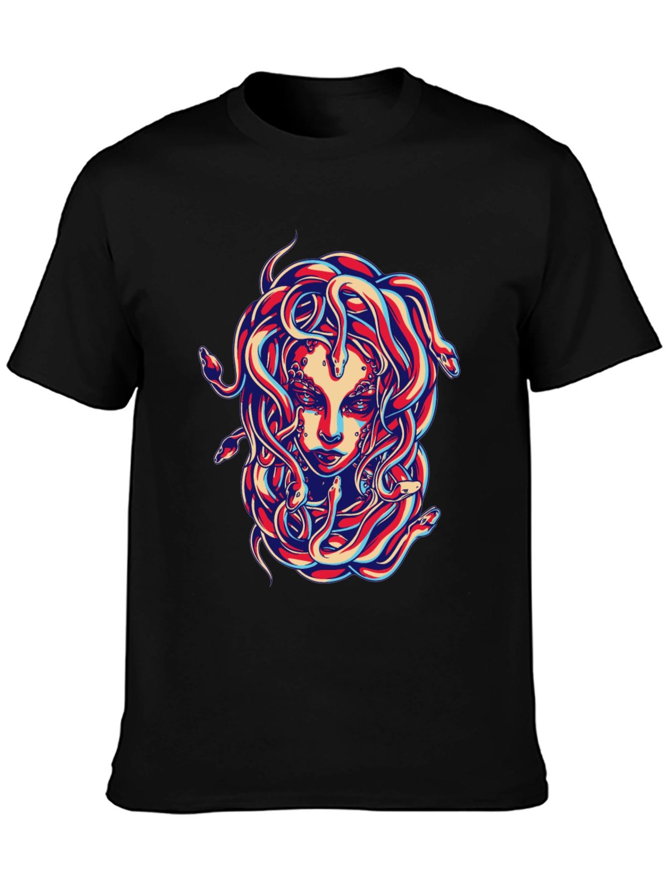 Medusa Graphic Tee - Bold Snake Design!