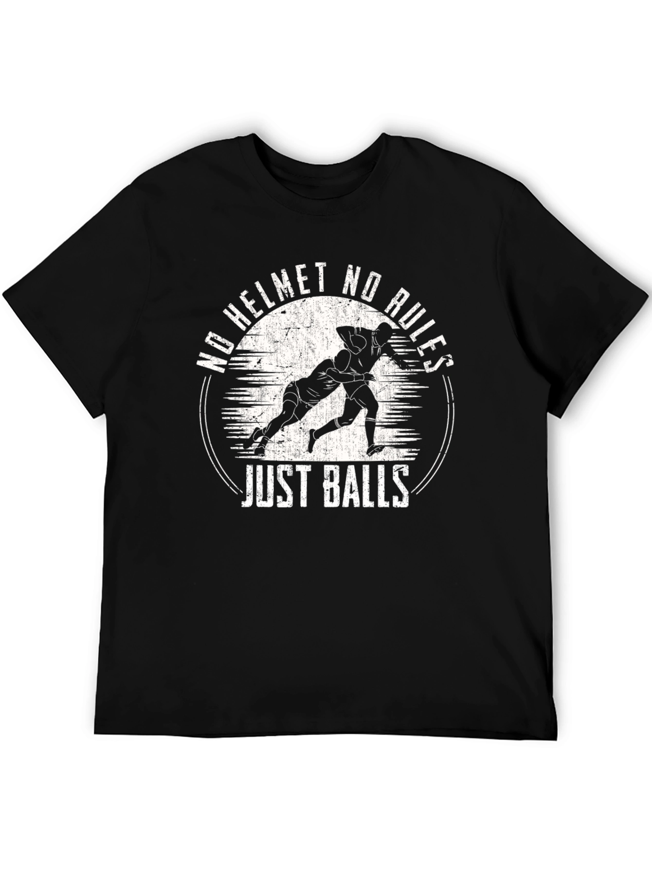 No Helmet No Rules Just Balls Graphic Tee