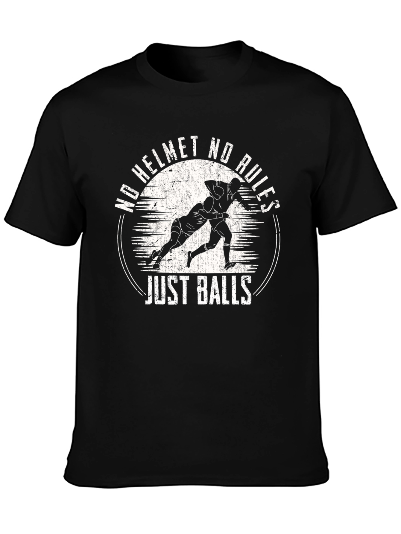 No Helmet No Rules Just Balls Graphic Tee